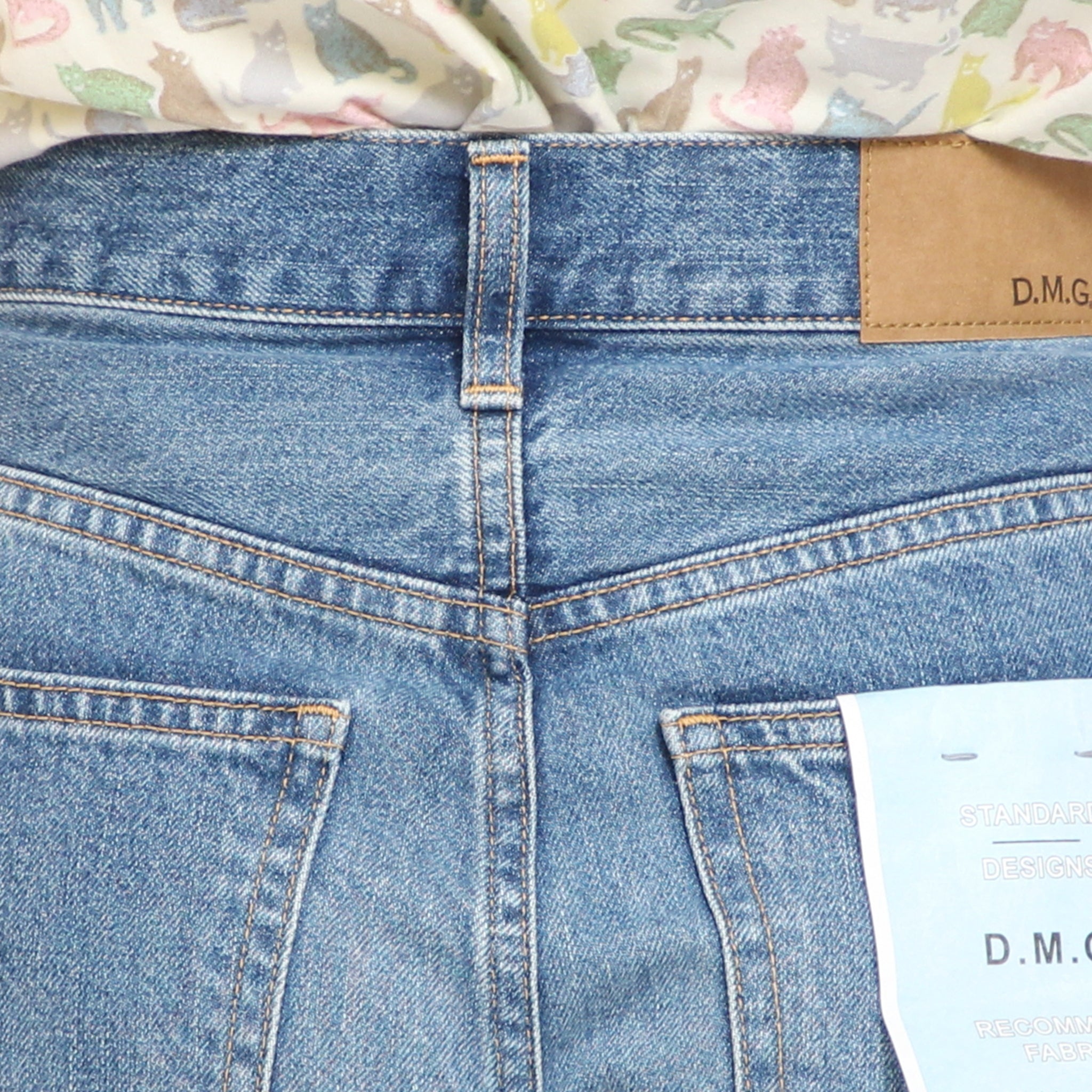D.M.Gカーブラインデニムパンツ(USED)