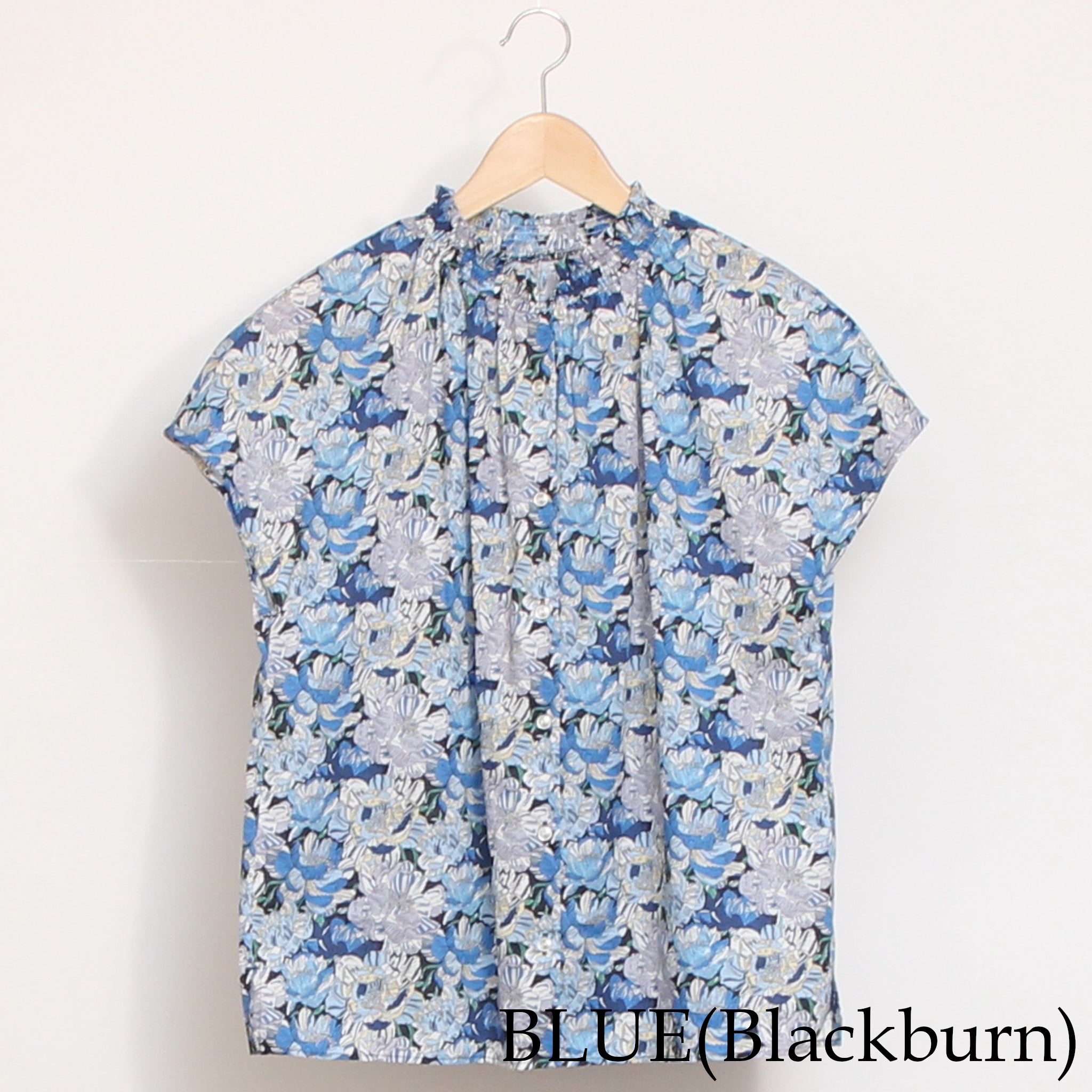 【期間限定15％OFF】【本店限定商品】LIBERTYシャーリングネックフレンチシャツ