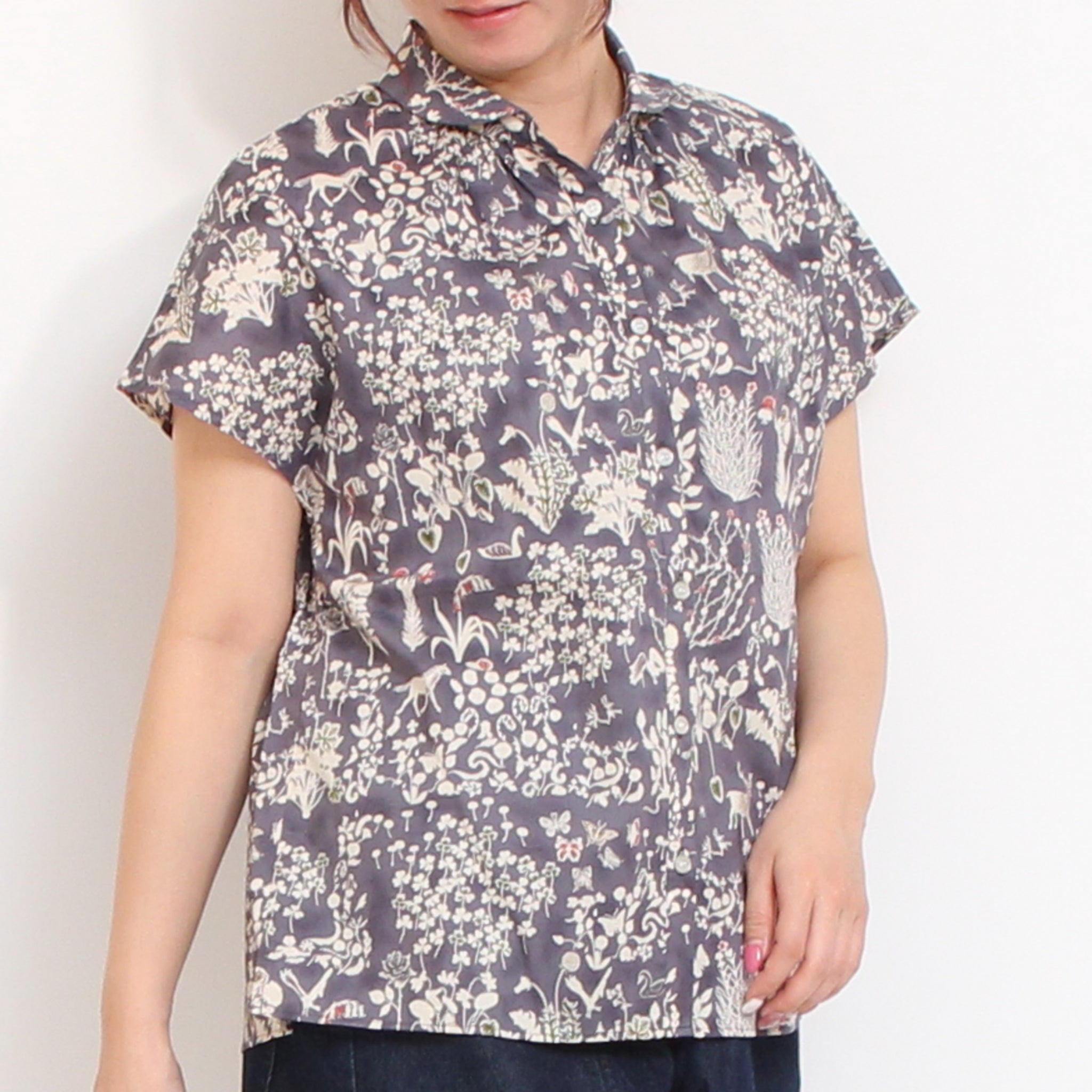 【本店限定商品】リバティワイドショールスキッパーシャツ2605