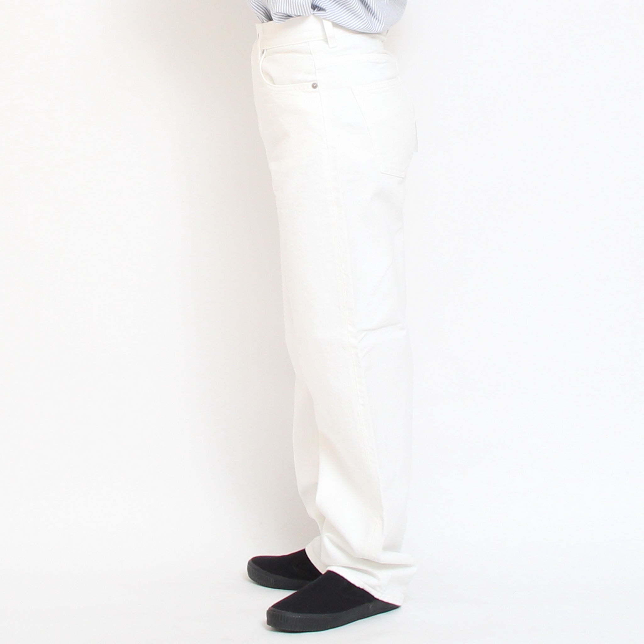 D.M.Gカーブラインデニムパンツ(WHITE)