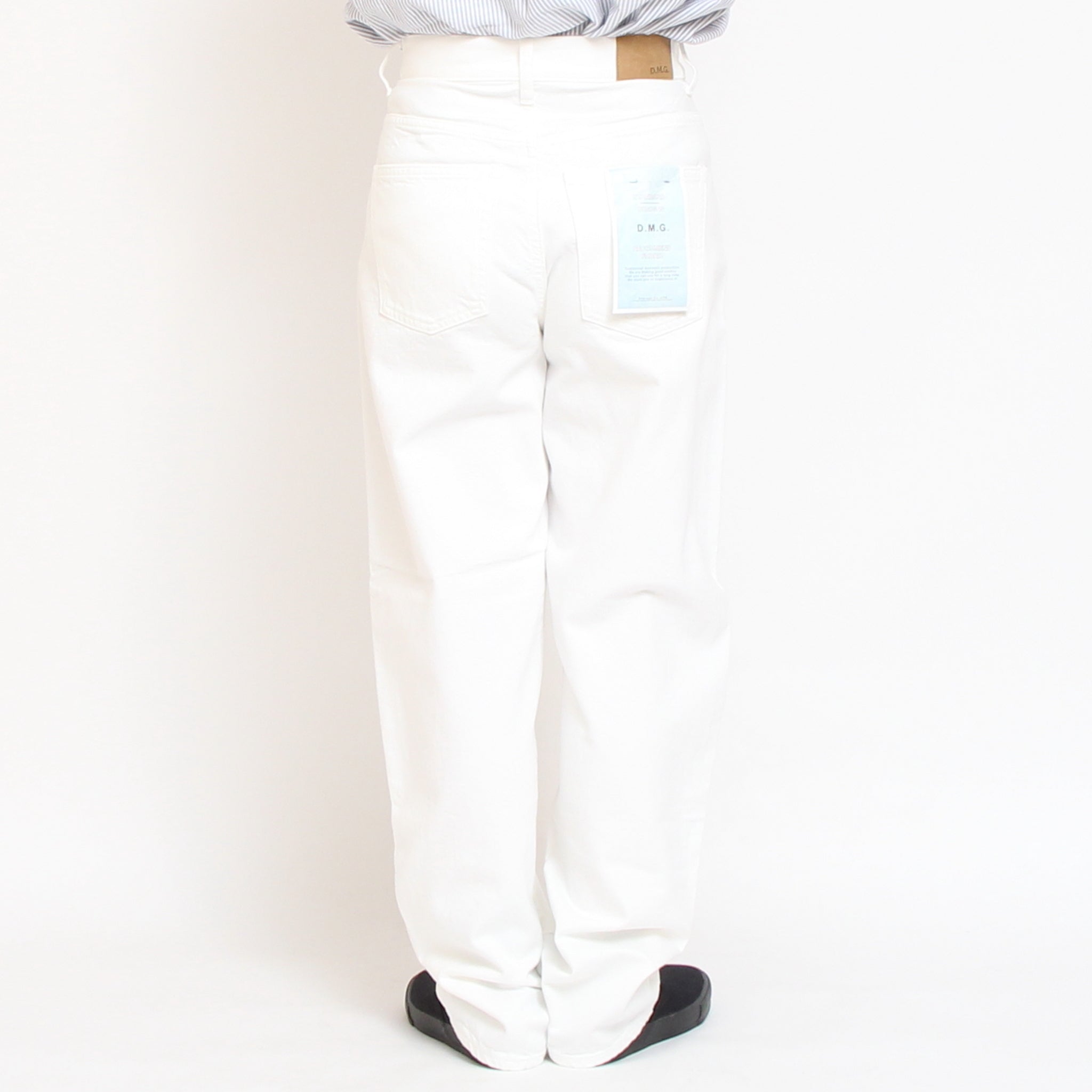 D.M.Gカーブラインデニムパンツ(WHITE)