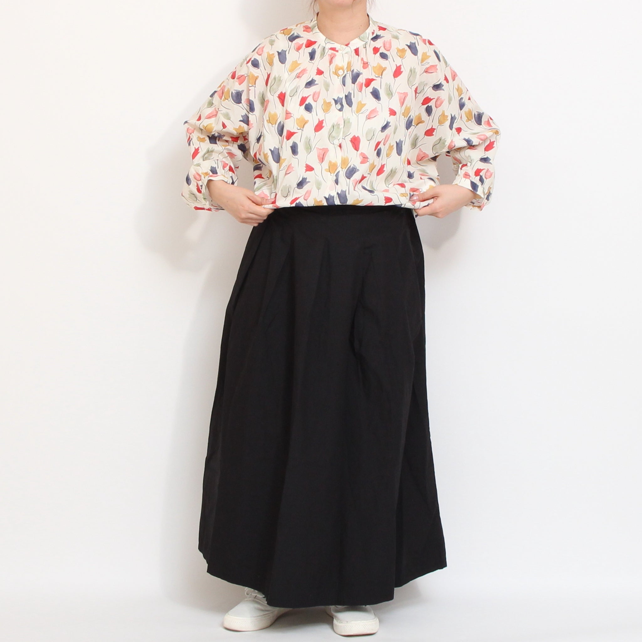 【20%OFF】【BLUE・GREENラスト１点ずつ】リバティ5分袖ドルマンシャツ(2604)