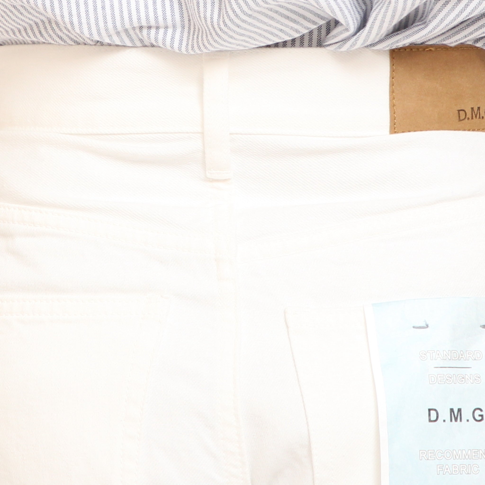 D.M.Gカーブラインデニムパンツ(WHITE)