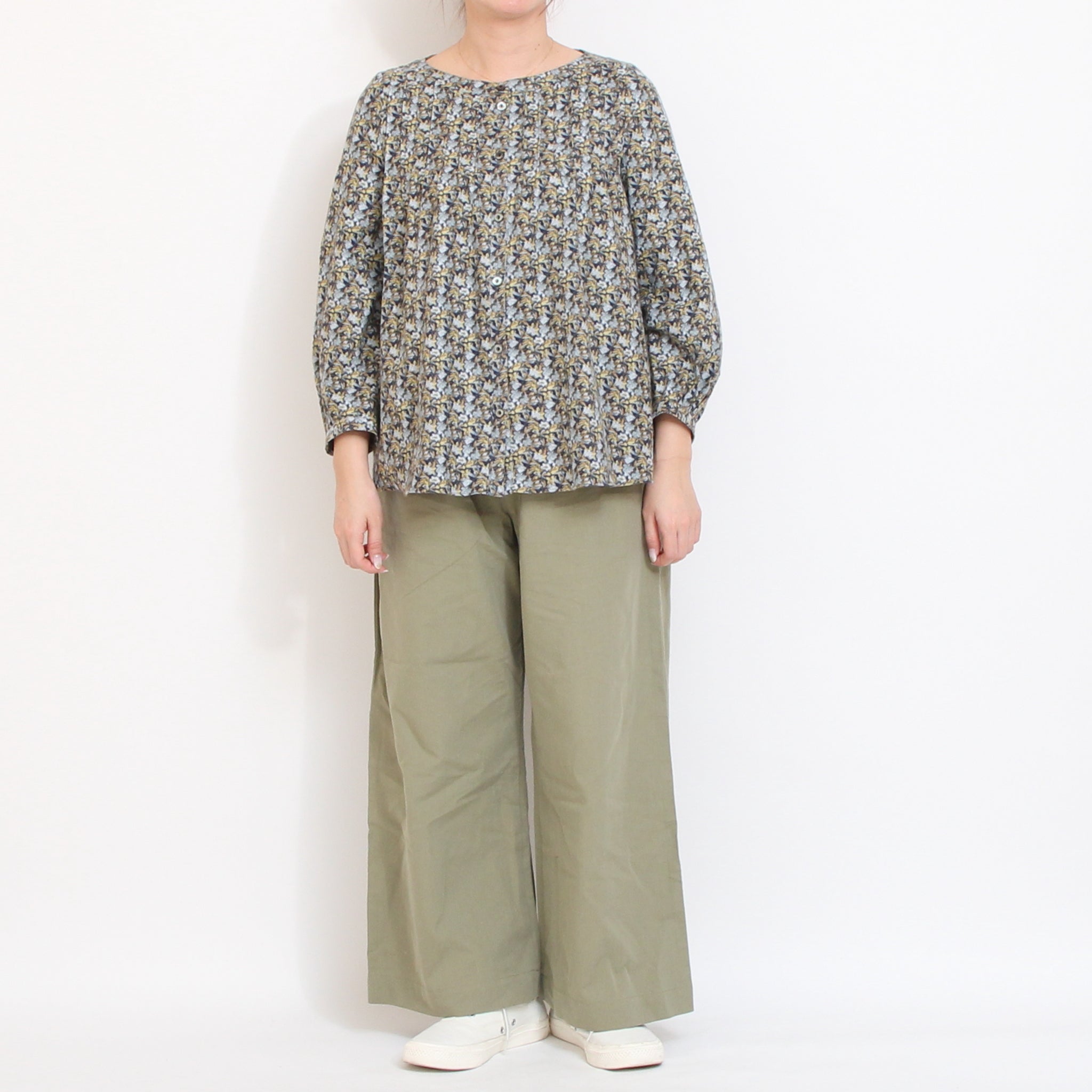 【再値下げ・50％OFF】エアリーコットLIBERTYクルータックブラウス71037