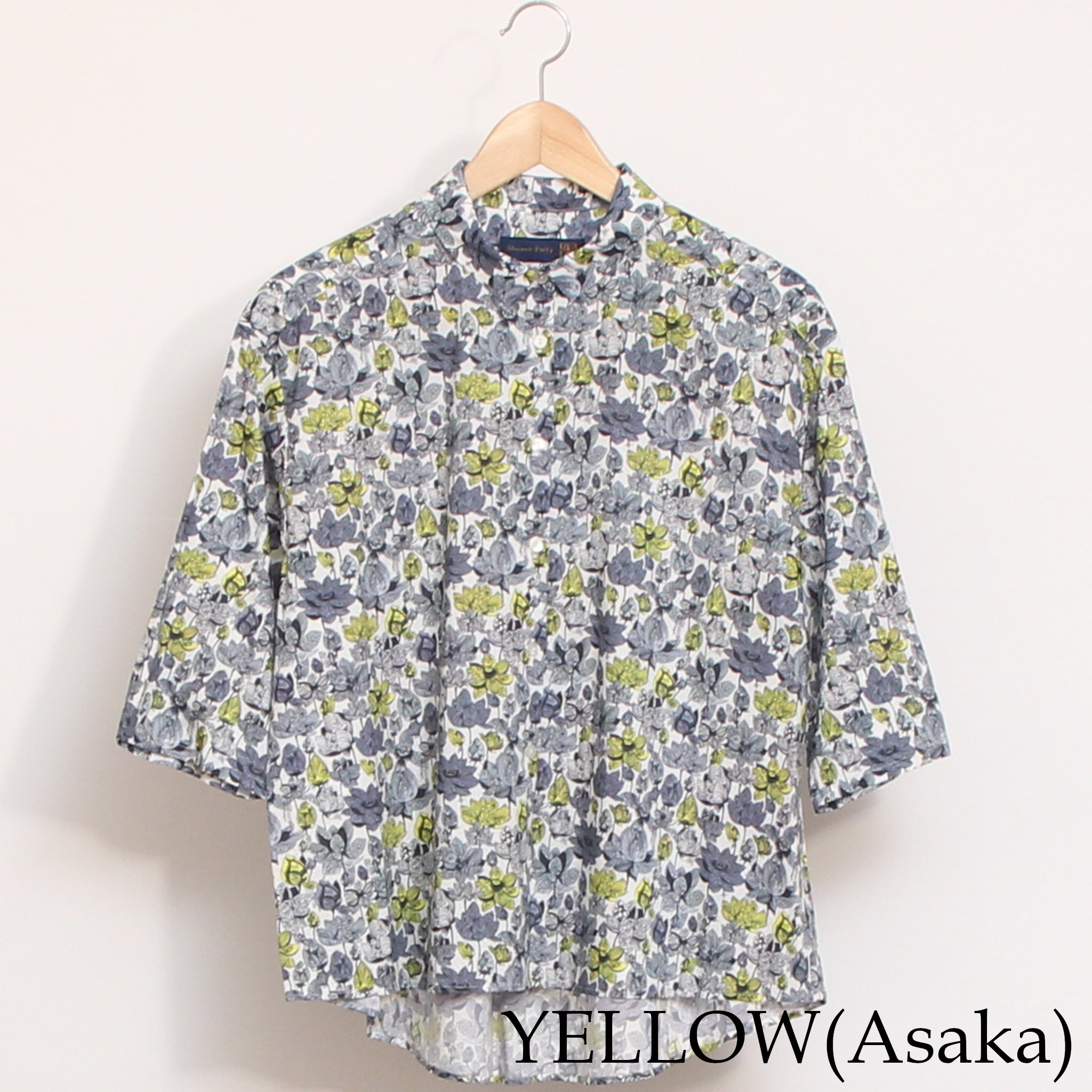 【YELLOW・BLACKラスト1点】コットンリヨセル前後差ワイドシャツ2604