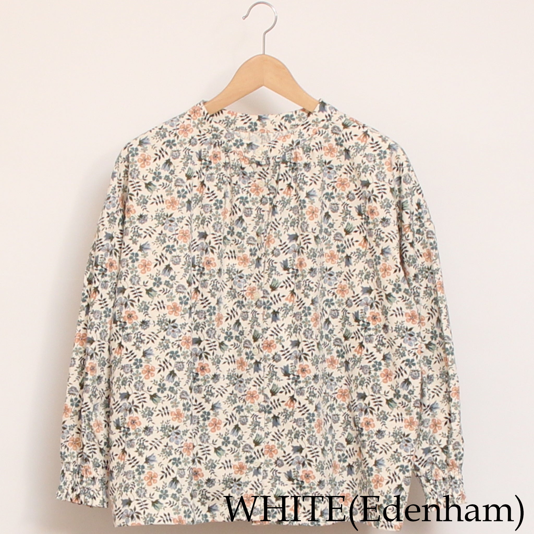 【WHITE・BLUEのみ ラスト1点ずつ】コーデュロイLIBERTY２WAYスタンドブラウス(2511)