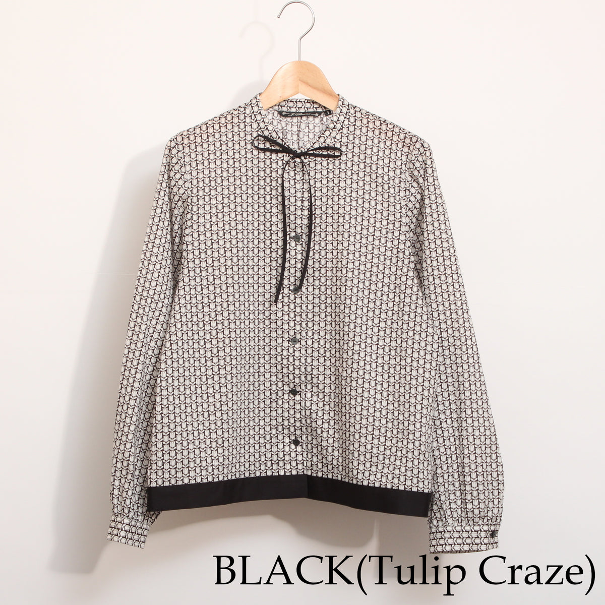 【Online Shopのみ！1点ずつ】LIBERTY裾バイカラーリボンシャツ