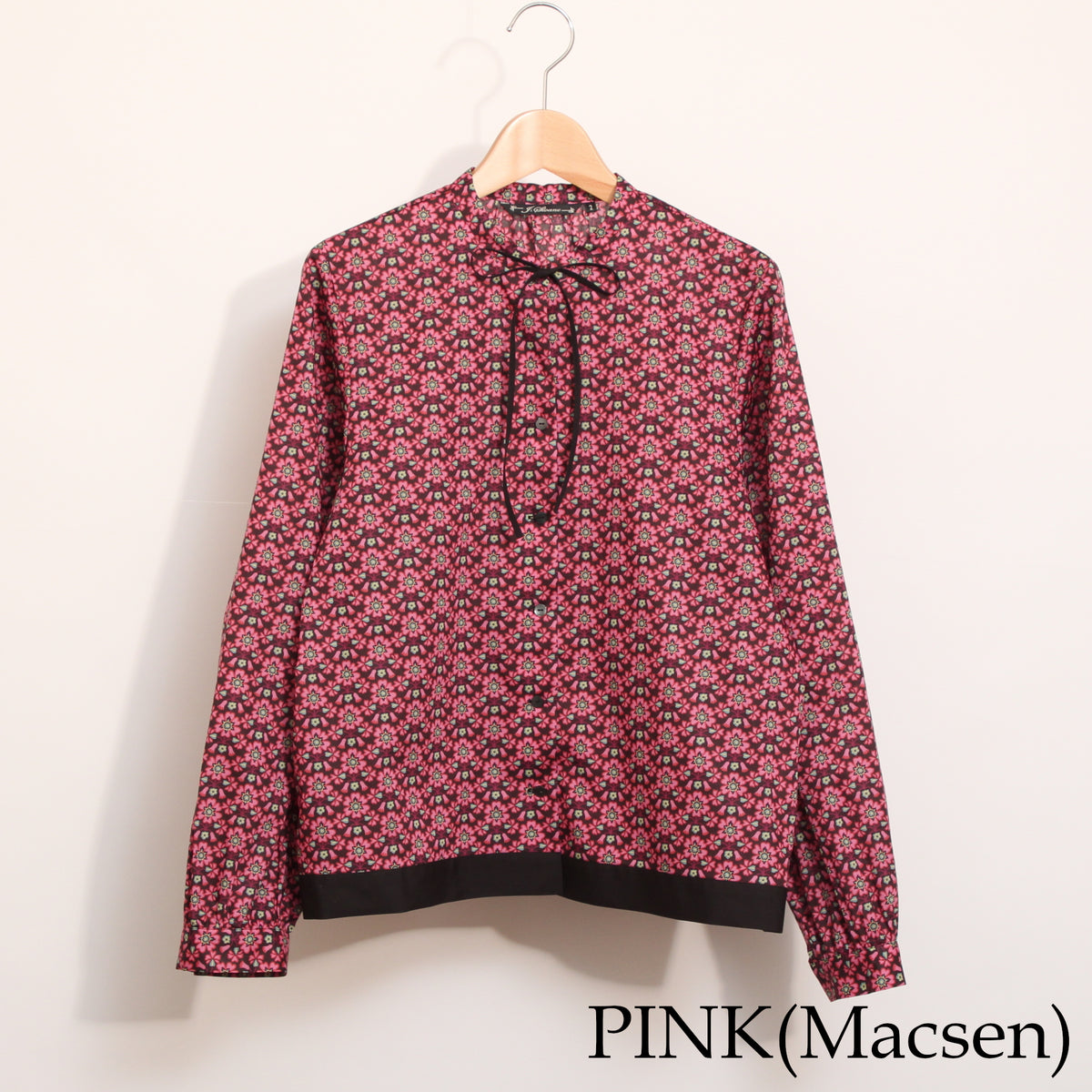 【Online Shopのみ！1点ずつ】LIBERTY裾バイカラーリボンシャツ