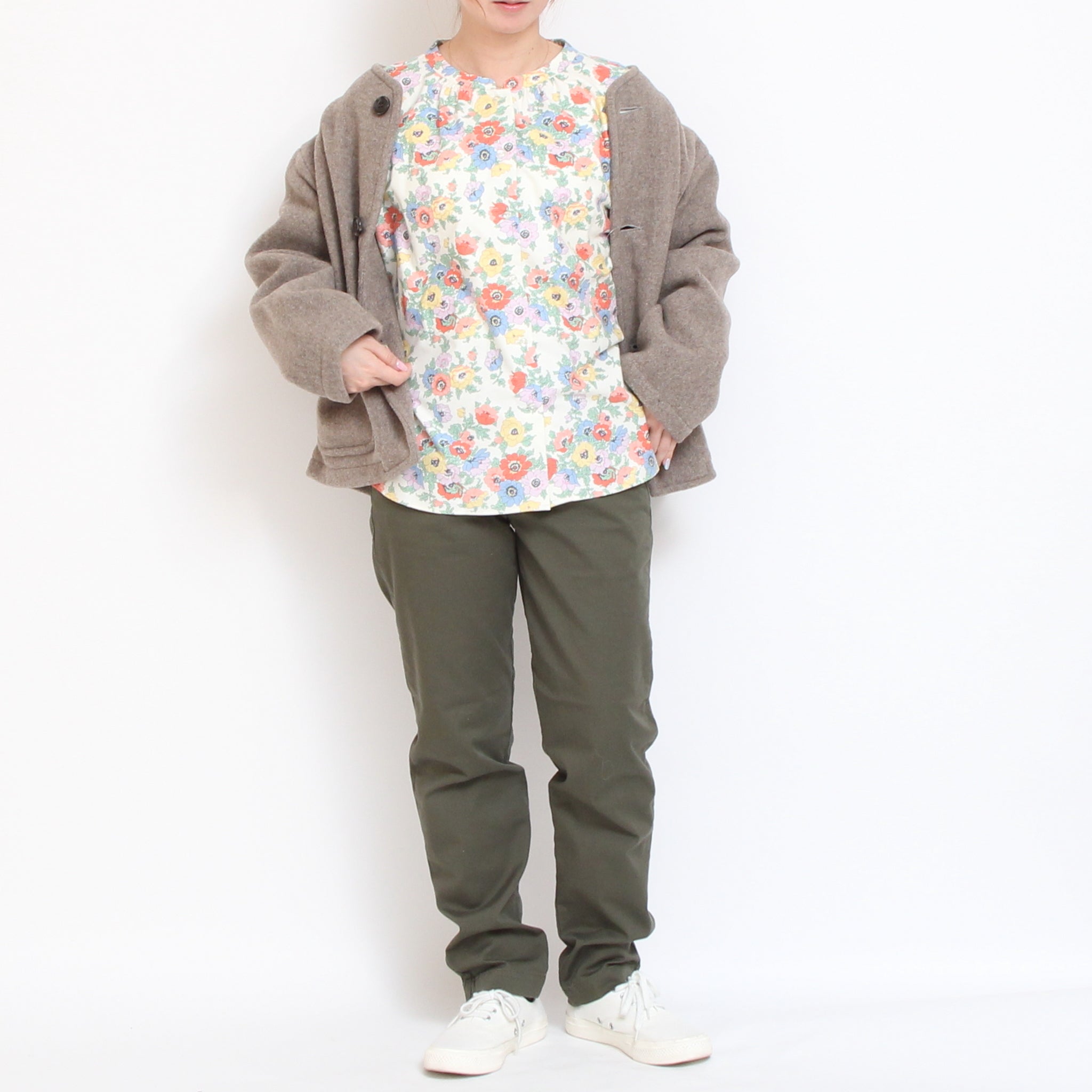 【RED残り僅か】Cotton Flannelマオカラープルオーバー2601