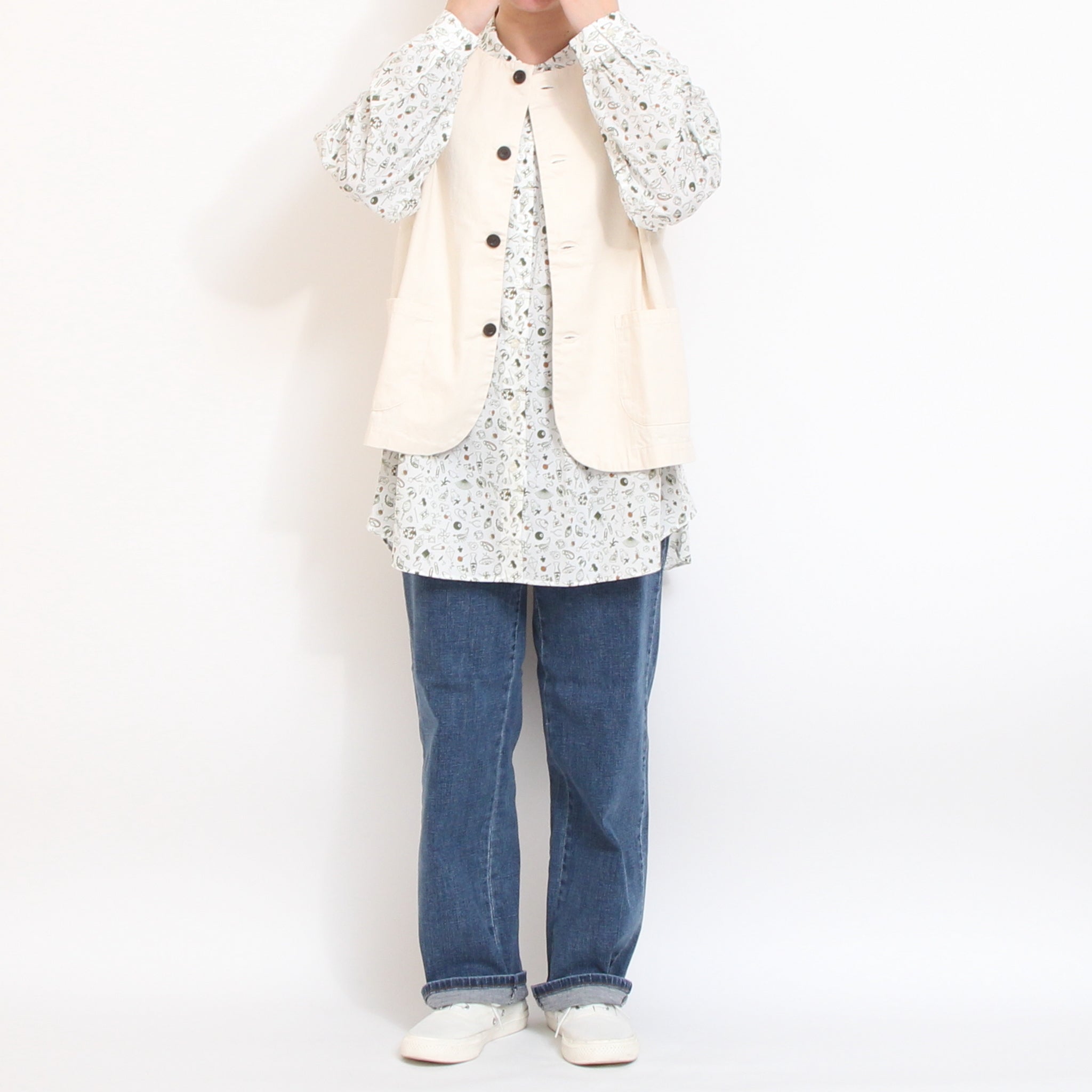 【30%OFF】【KHAKIラスト1点】リバティAラインチュニック(2603)