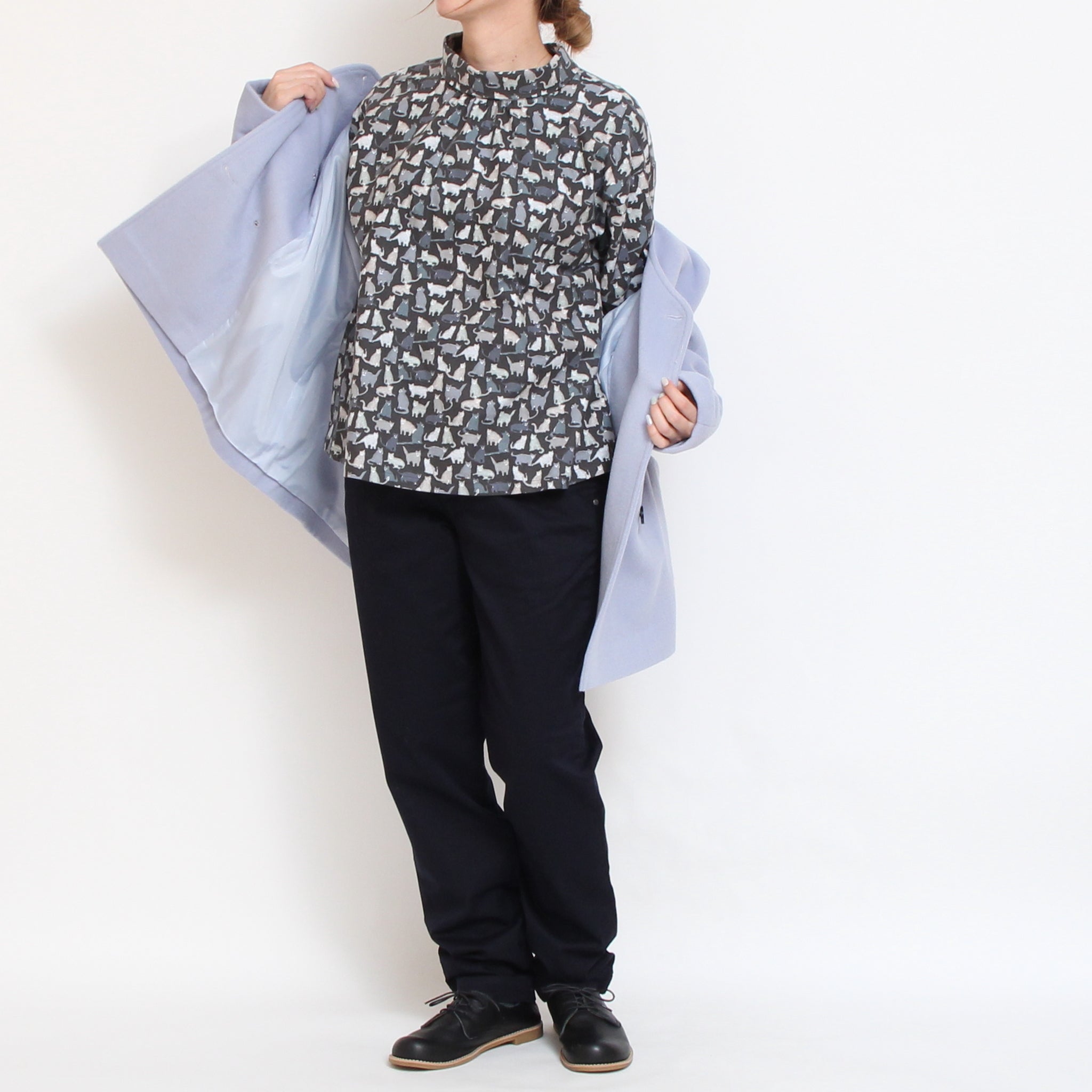 Cotton Flannelロールカラープルオーバー2601