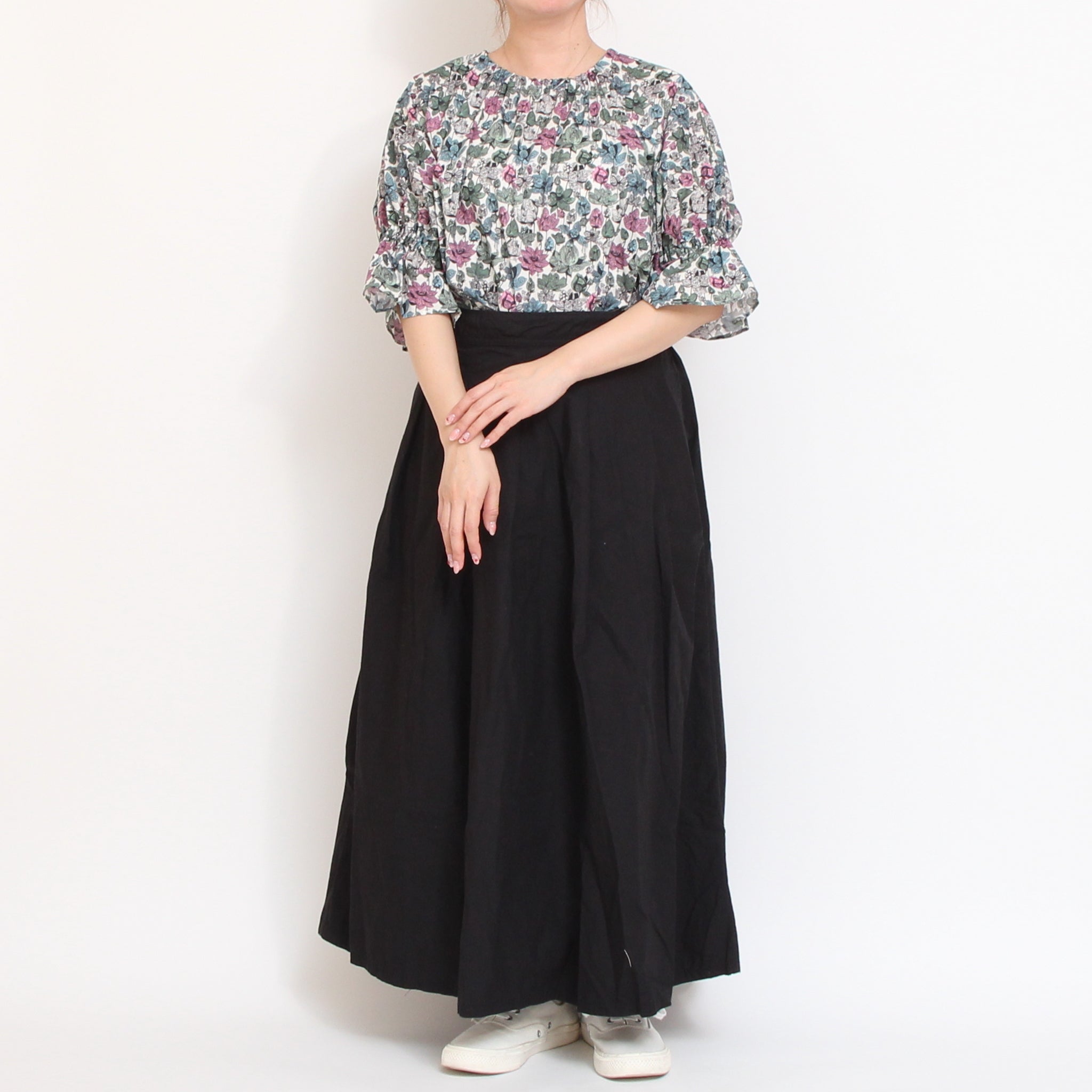 【期間限定30%OFF】【PINKラスト１点】コットンリヨセル キャンディースリーブシャツ2604