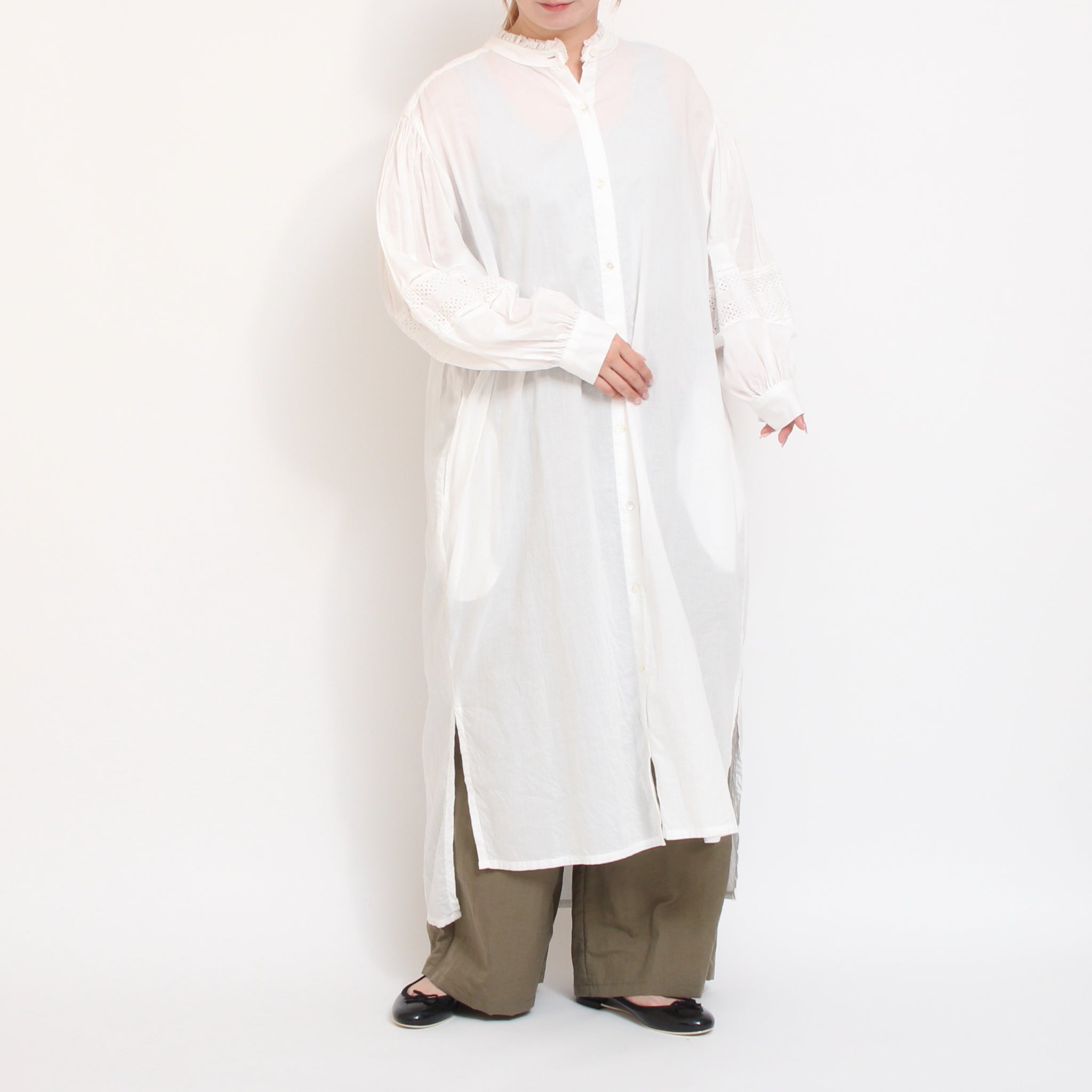 【30％OFF】【残り僅か】Midi Umiレースコンビフリルワンピース