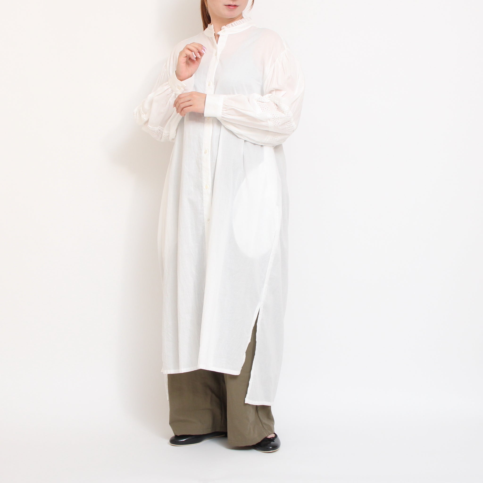 【30％OFF】【残り僅か】Midi Umiレースコンビフリルワンピース