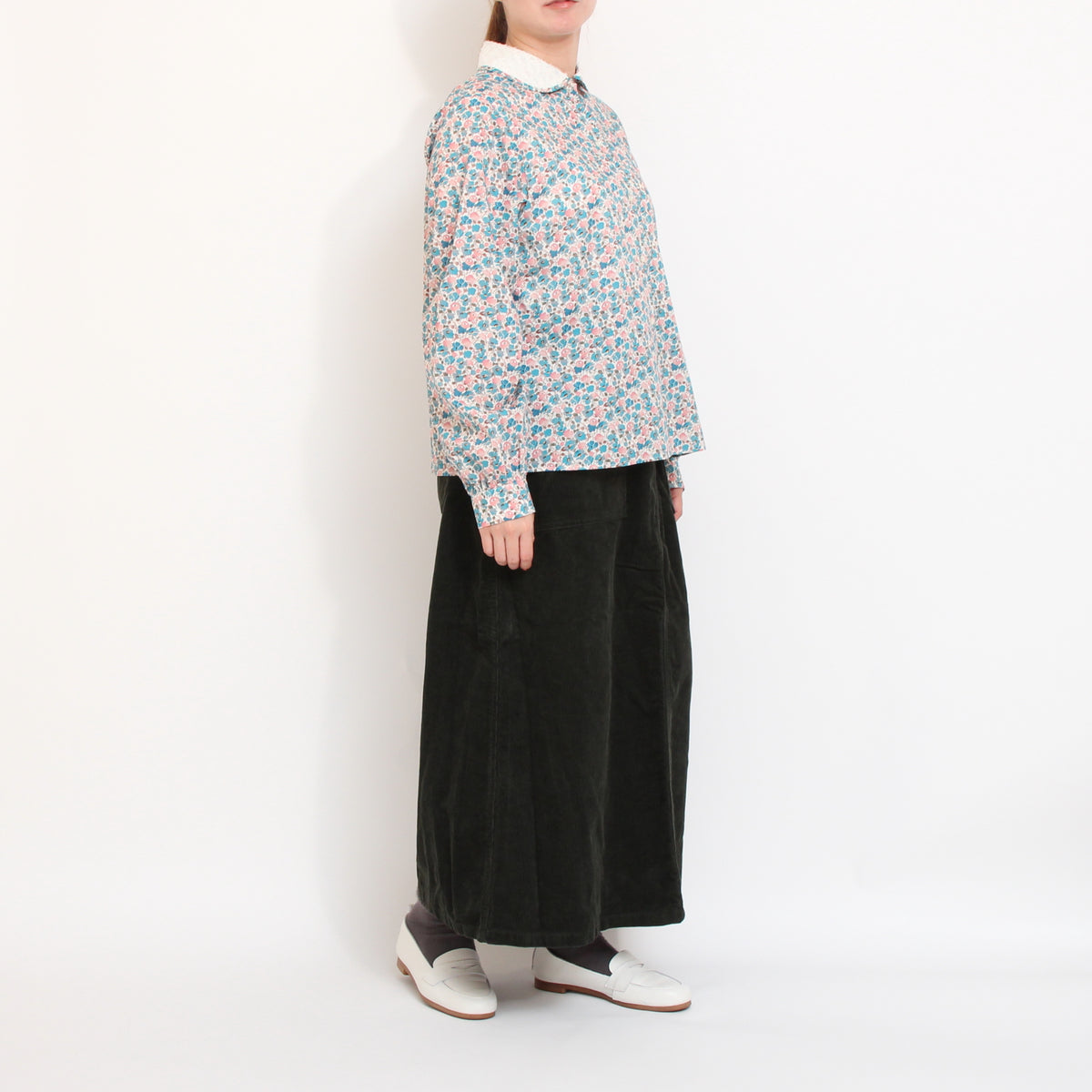 LIBERTYジャガード衿シャツ
