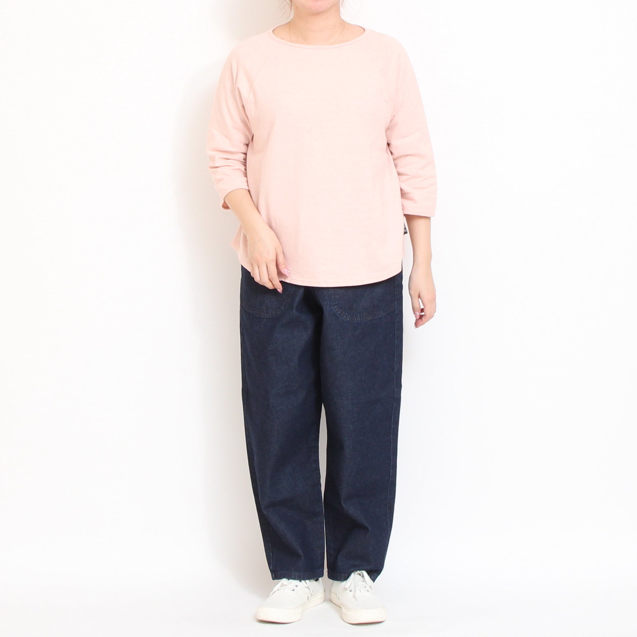 【NAVYラスト１点】to touch ラフィーコットン7分袖Tシャツ