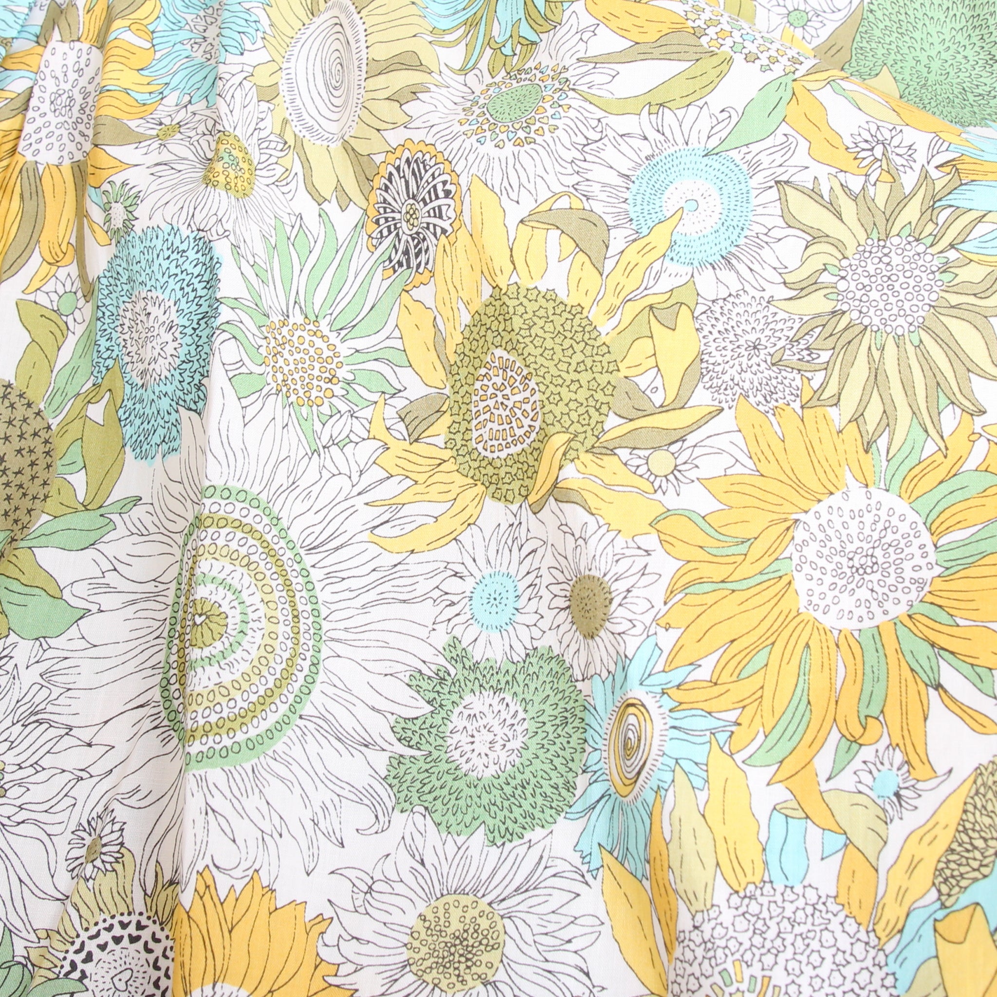 【期間限定15％OFF】【YELLOWのみ残り僅か】リバティ６分袖チビ衿シャーリングシャツ2605