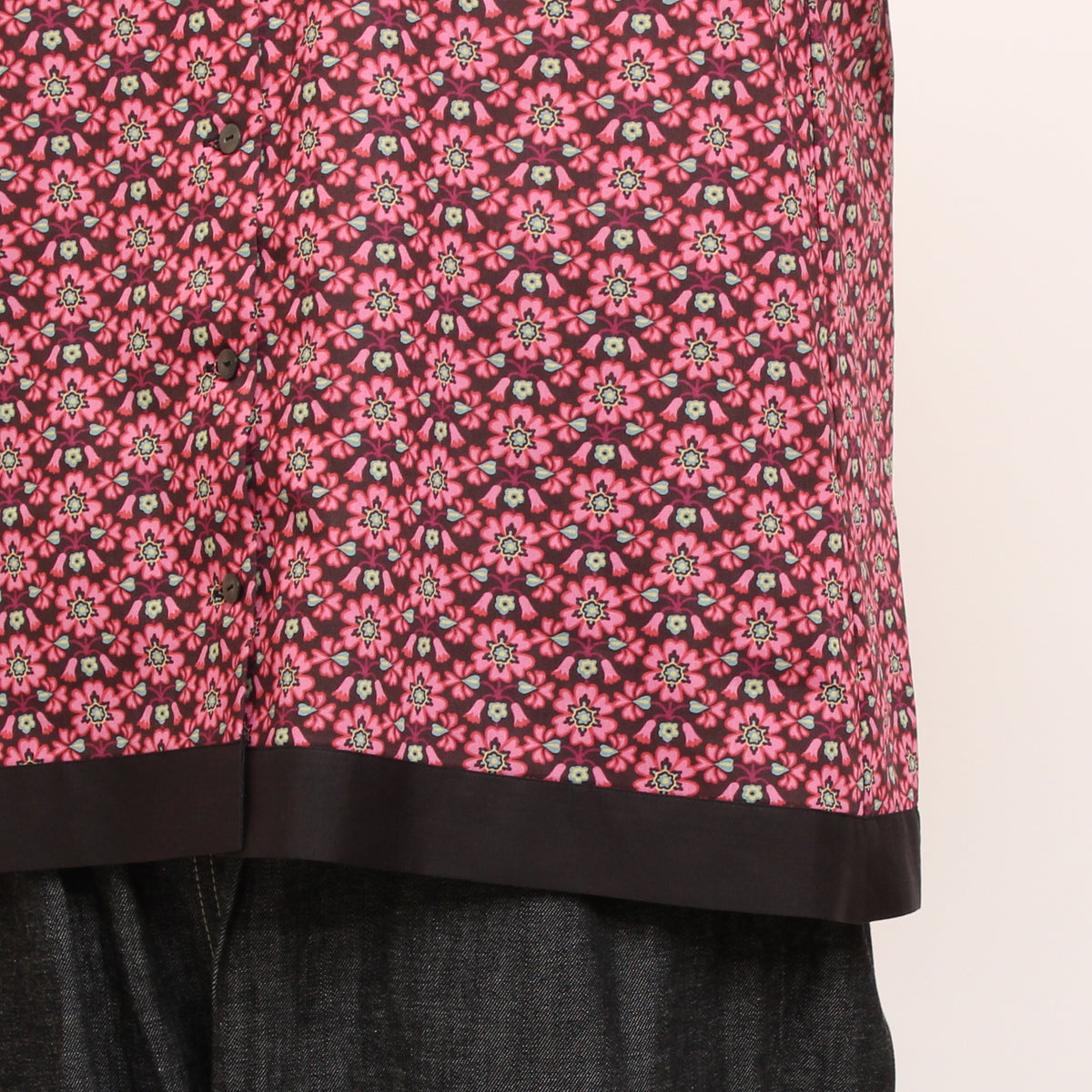 【Online Shopのみ！1点ずつ】LIBERTY裾バイカラーリボンシャツ