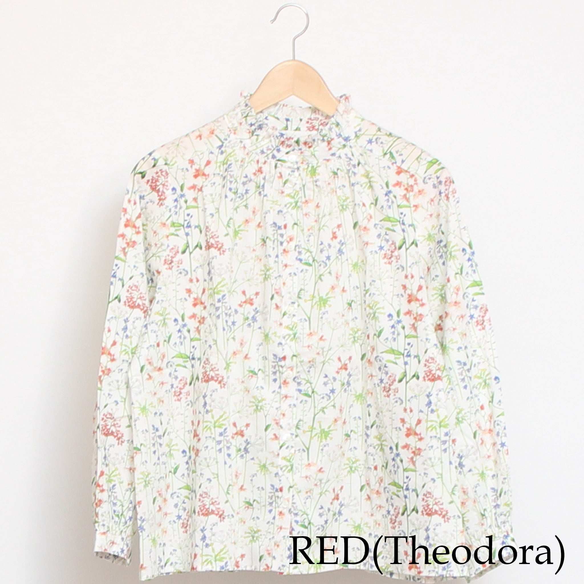 【残り僅か】リバティ長袖フリルシャーリングシャツ(2601)