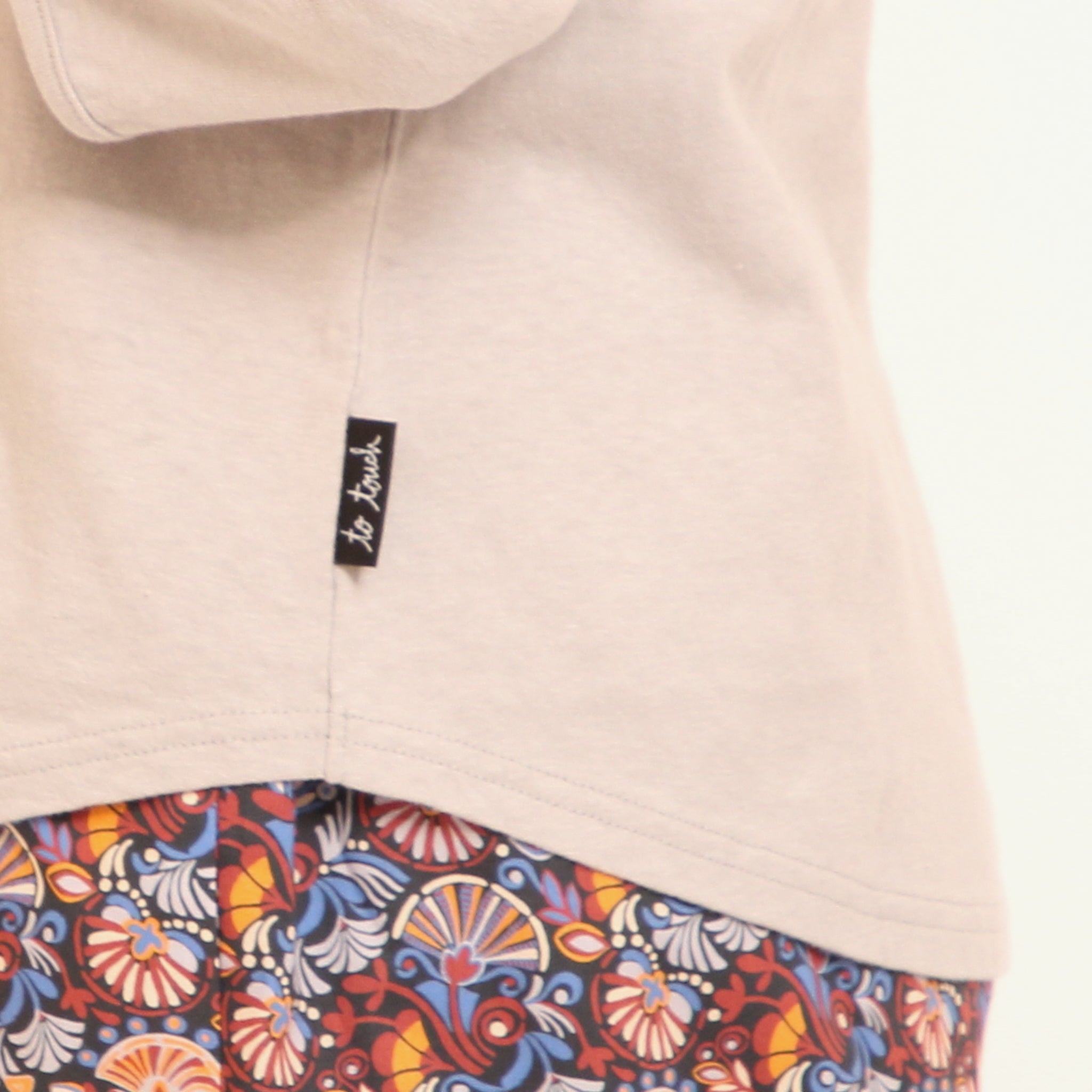 【NAVYラスト１点】to touch ラフィーコットン7分袖Tシャツ