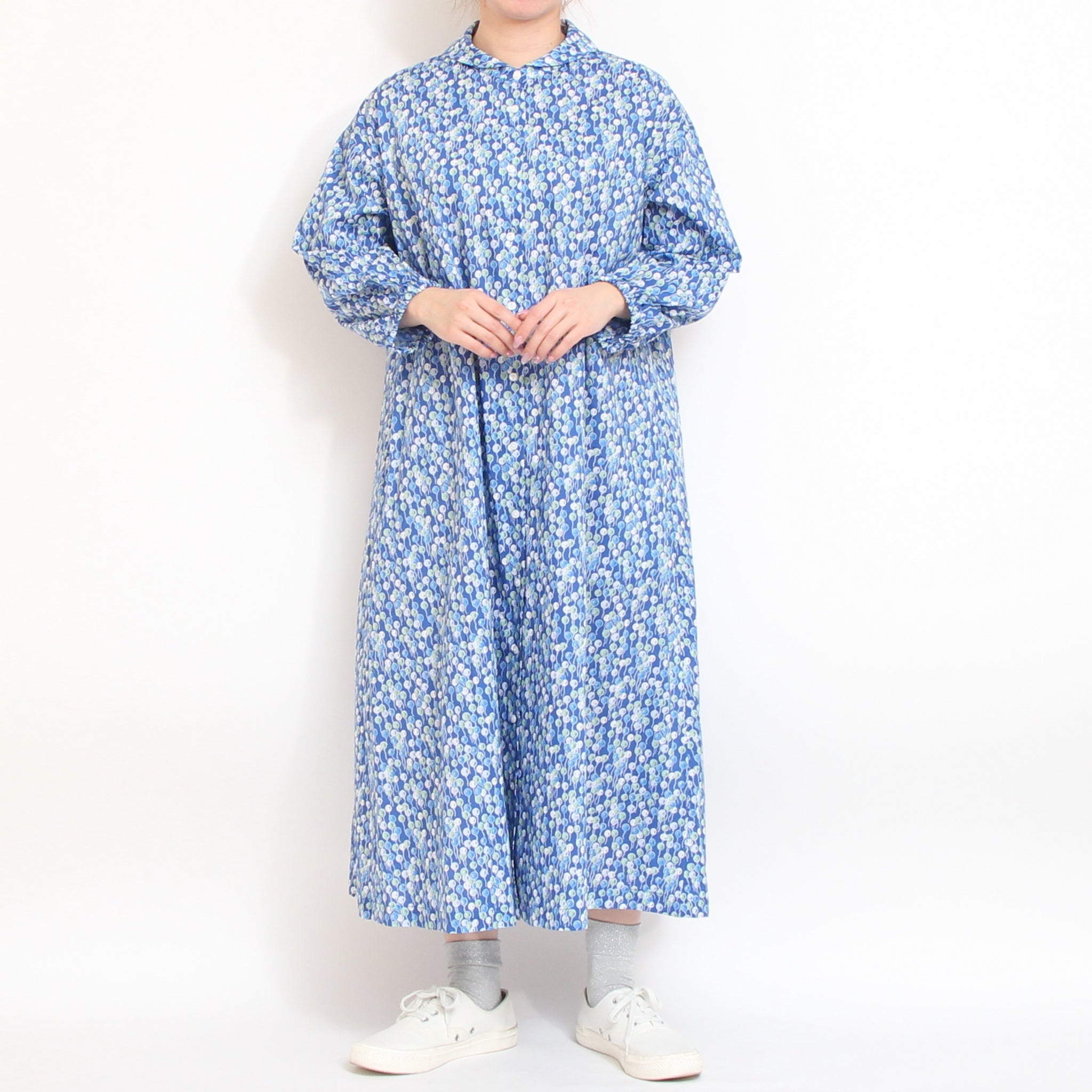 【20%OFF】【KHAKIラスト１点】リバティセーラーカラーフレアワンピース2603