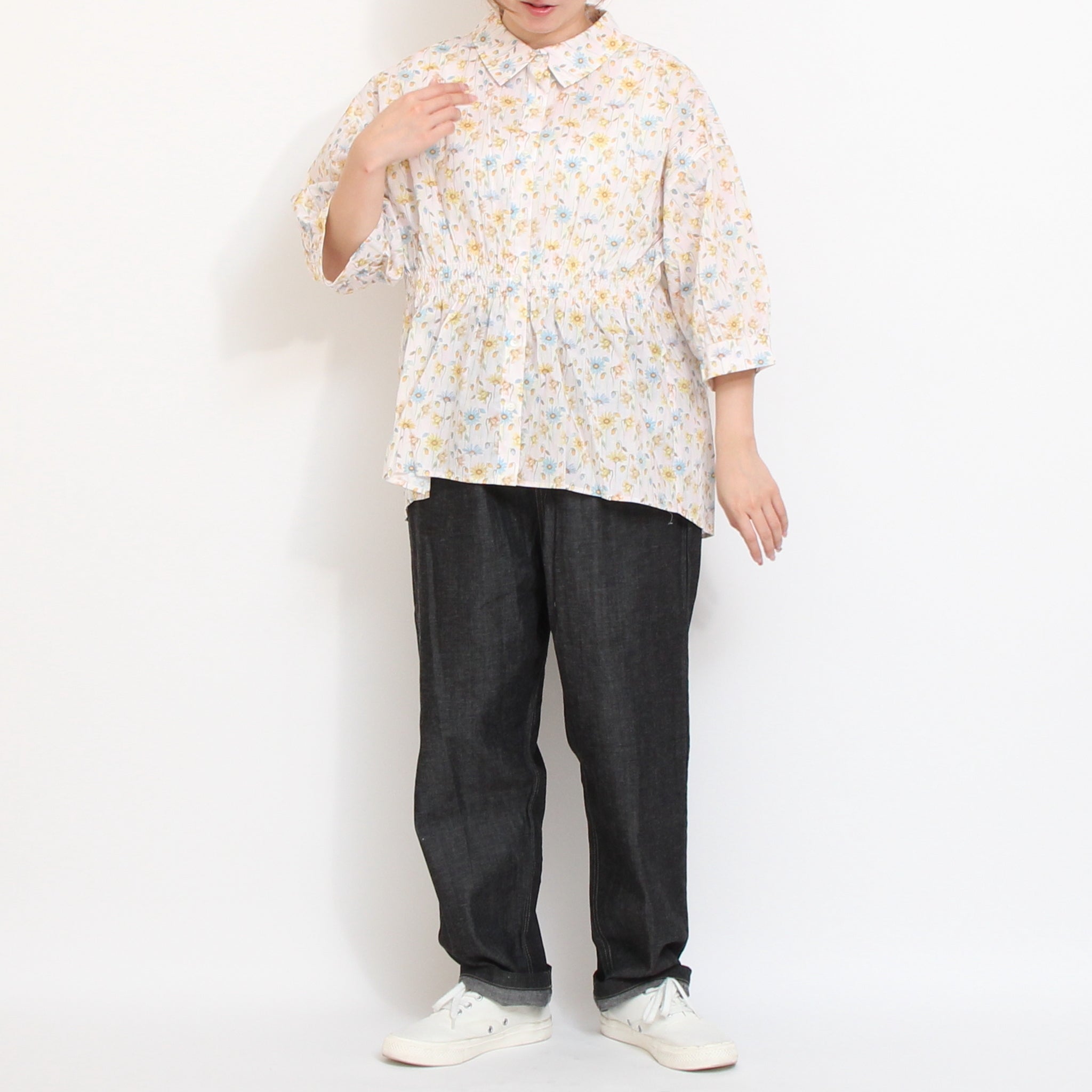 【20%OFF】【NAVY残り僅か】リバティ ウエストシャーリングシャツ(2605)