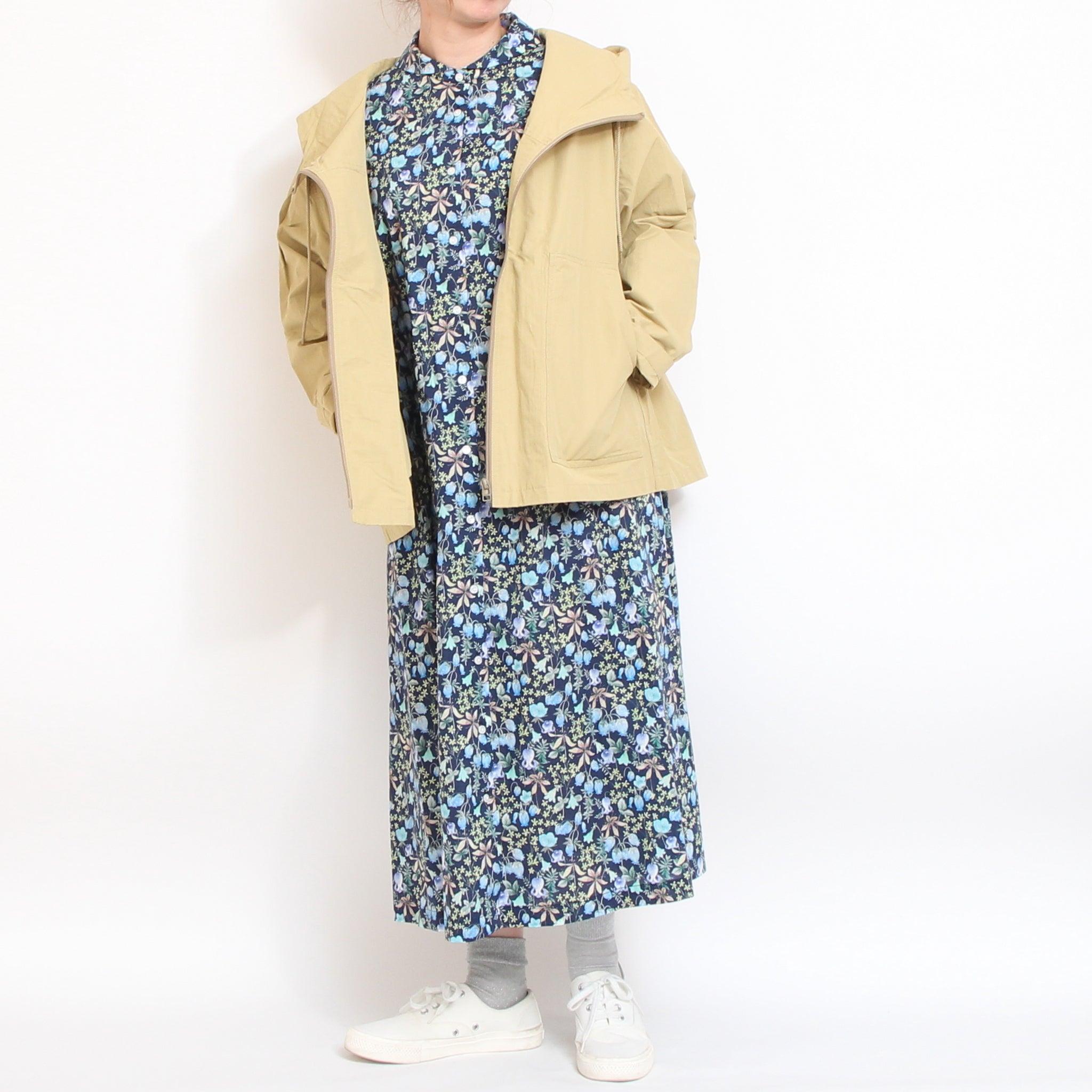 【20%OFF】【KHAKIラスト１点】リバティセーラーカラーフレアワンピース2603