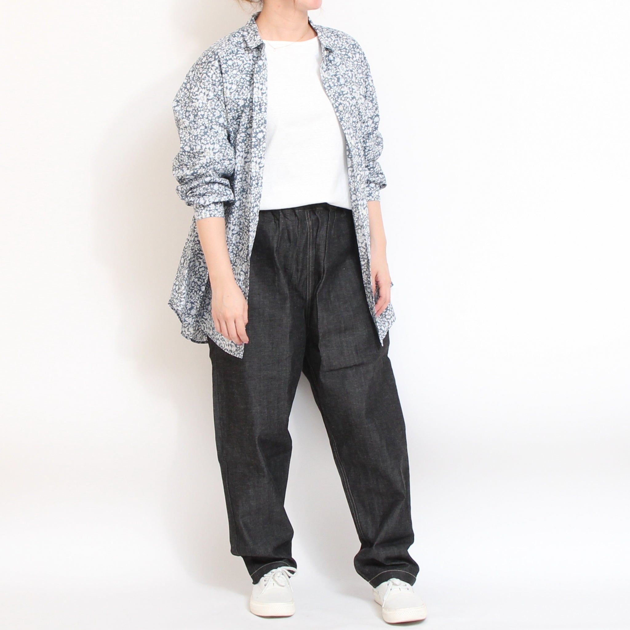 【NAVYラスト１点】to touch ラフィーコットン7分袖Tシャツ