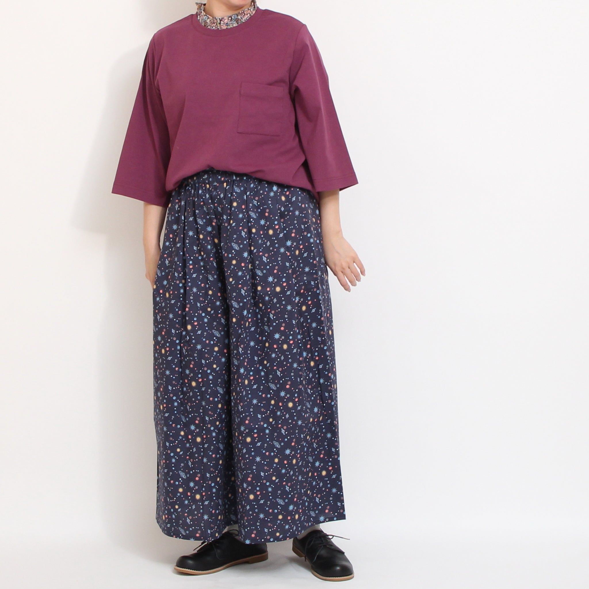 【期間限定15％OFF】【NAVYのみラスト1点・本店限定商品】 リバティスカート風パンツ(2604)