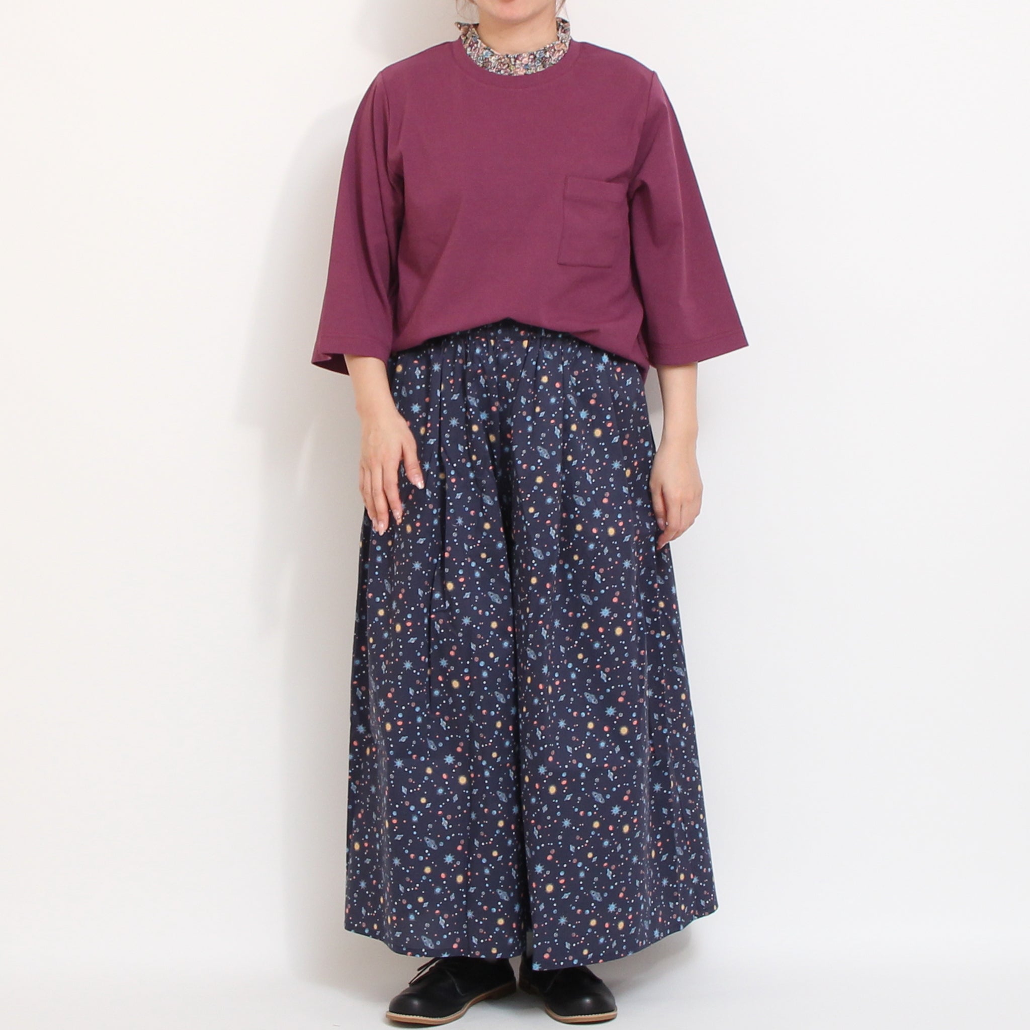 【期間限定15％OFF】【NAVYのみラスト1点・本店限定商品】 リバティスカート風パンツ(2604)