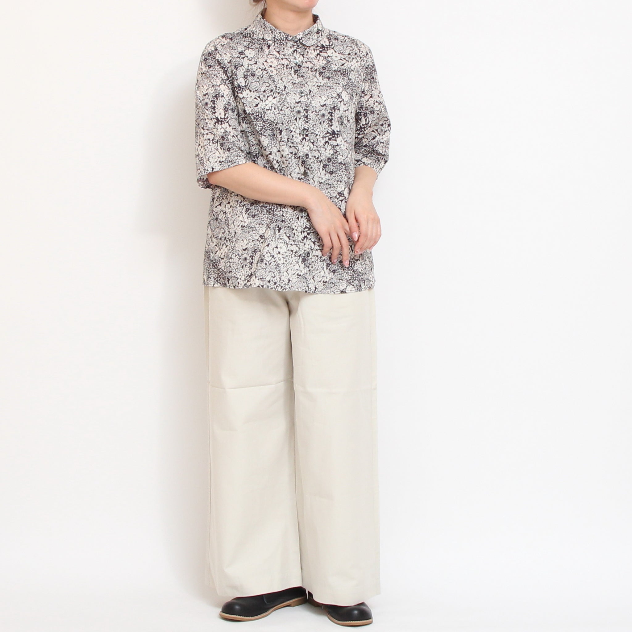 【期間限定30%OFF】【PINKサイズ１のみ ラスト１点】コットンリヨセル5分袖フィットシャツ2604