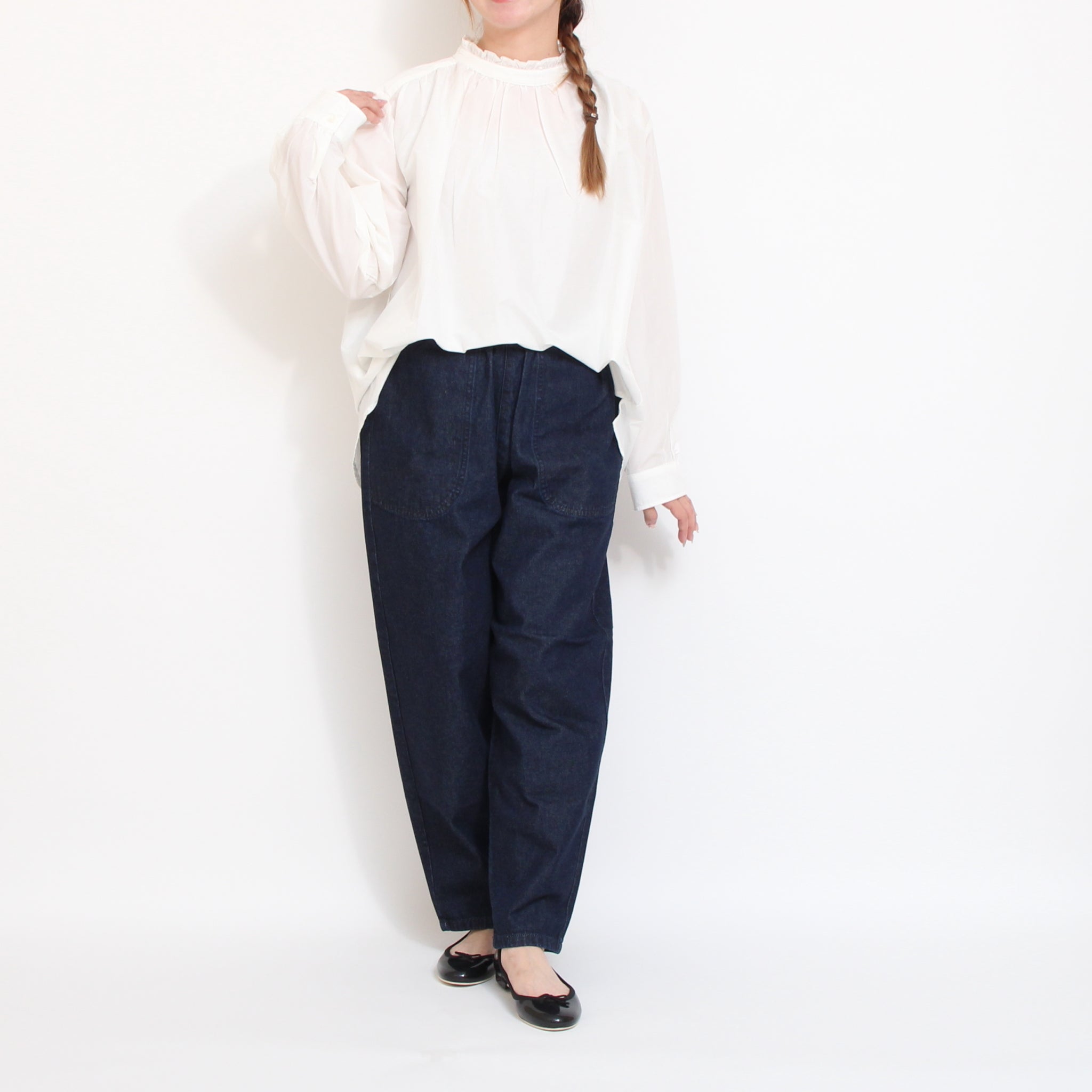 【30％OFF】【残り僅か】Pont de Chalonsフリルカラーブラウス