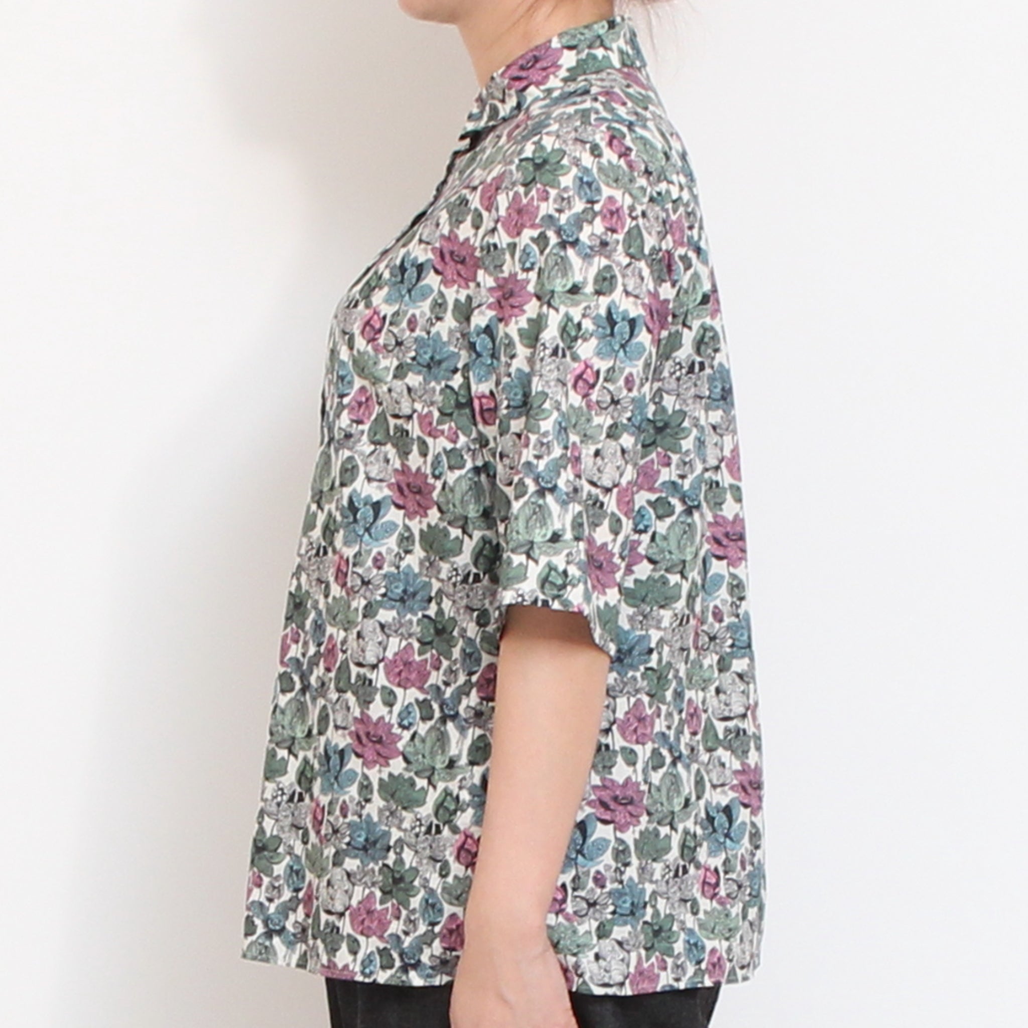 【期間限定30%OFF】【PINKサイズ１のみ ラスト１点】コットンリヨセル5分袖フィットシャツ2604
