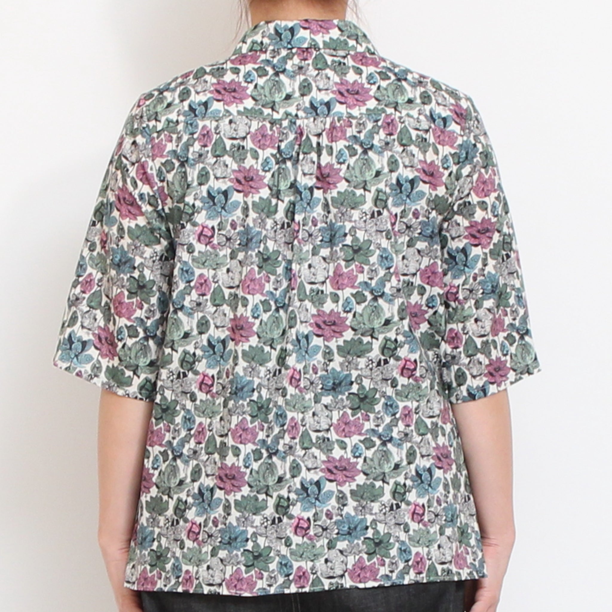 【期間限定30%OFF】【PINKサイズ１のみ ラスト１点】コットンリヨセル5分袖フィットシャツ2604