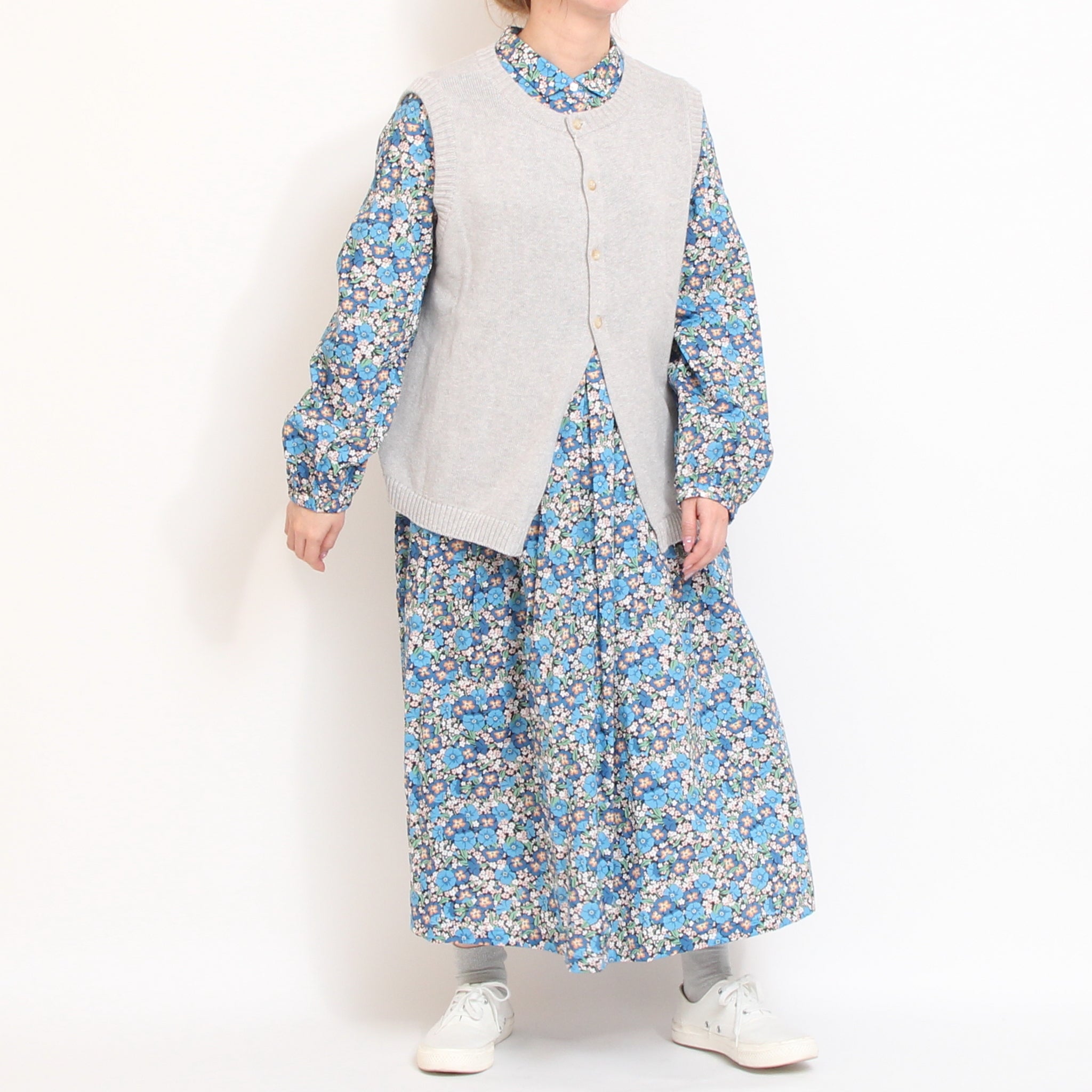 【30%OFF】【GREENラスト１点】リバティトップオープンワンピース(2603)