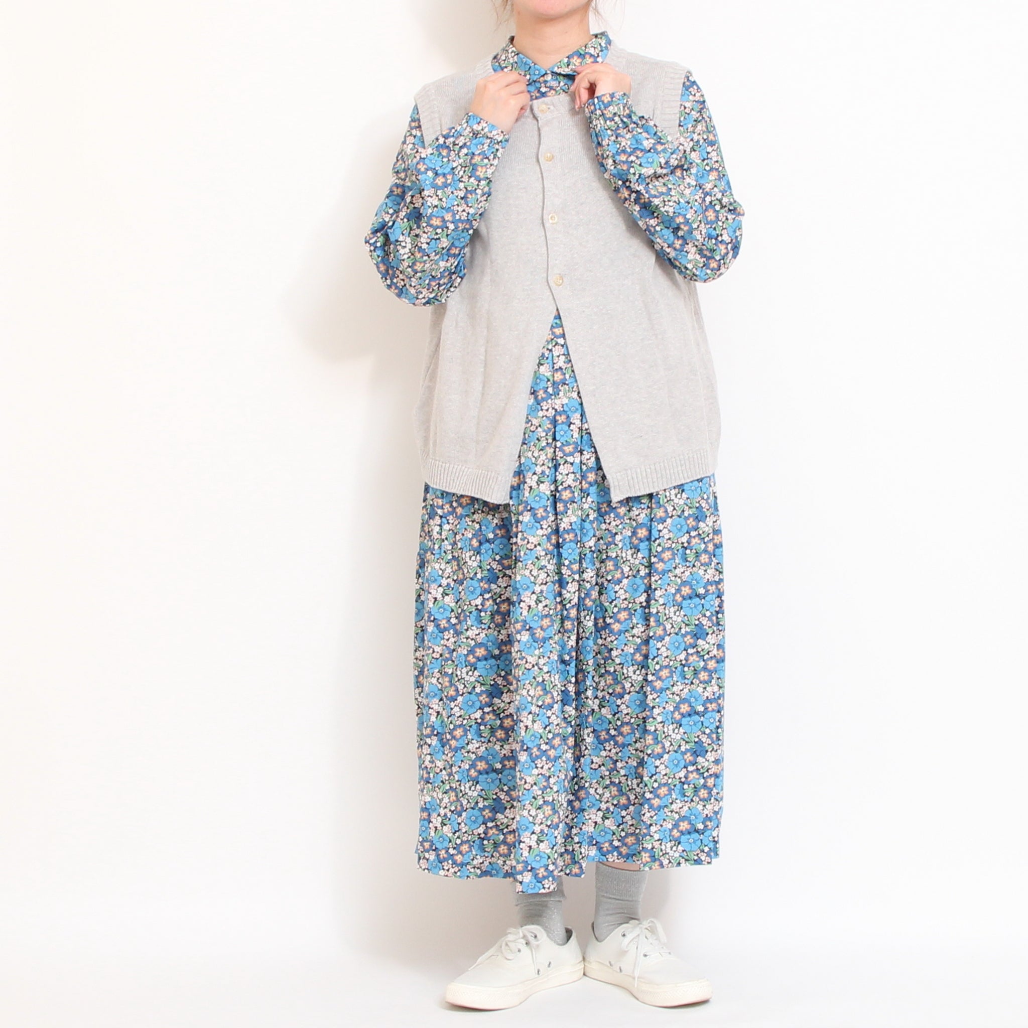 【30%OFF】【GREENラスト１点】リバティトップオープンワンピース(2603)