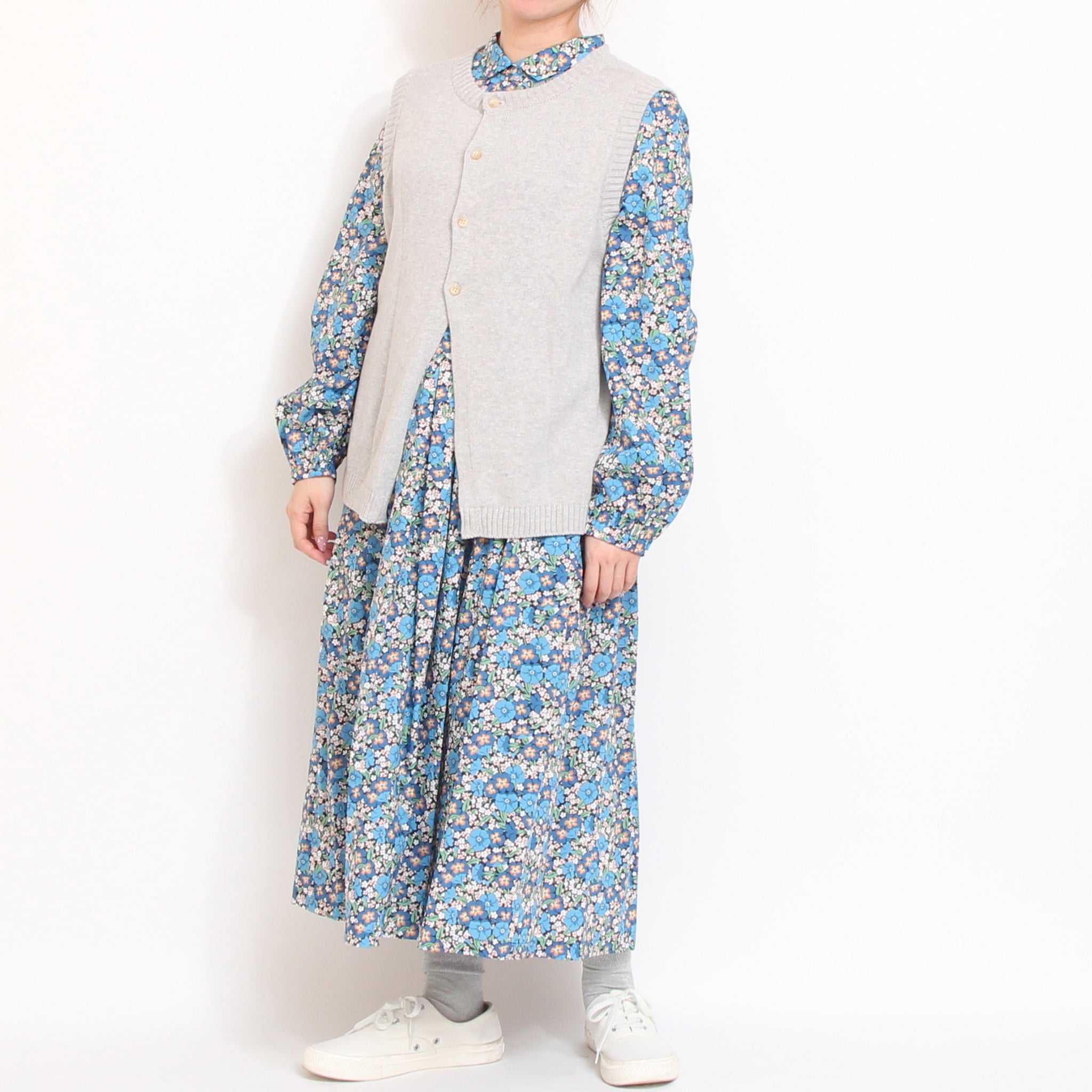 【30%OFF】【GREENラスト１点】リバティトップオープンワンピース(2603)