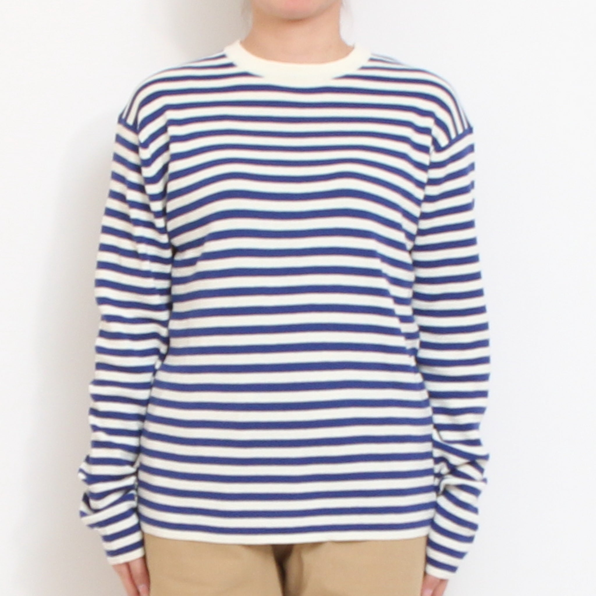 Mao made ボーダーニットTシャツ