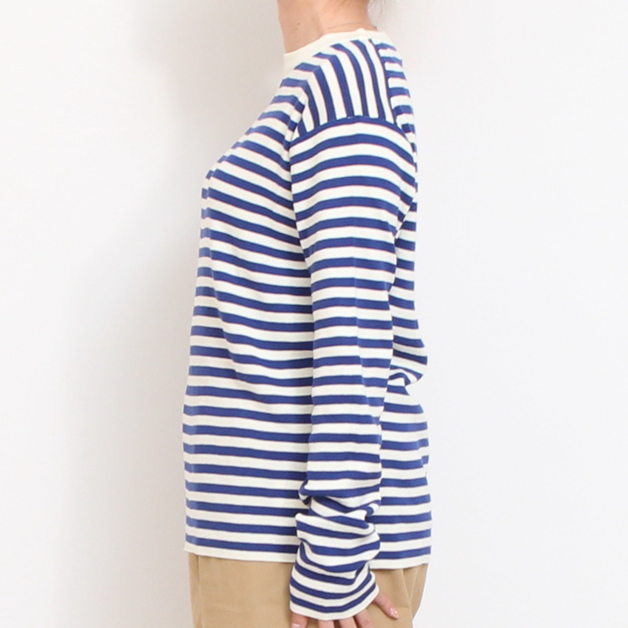 Mao made ボーダーニットTシャツ