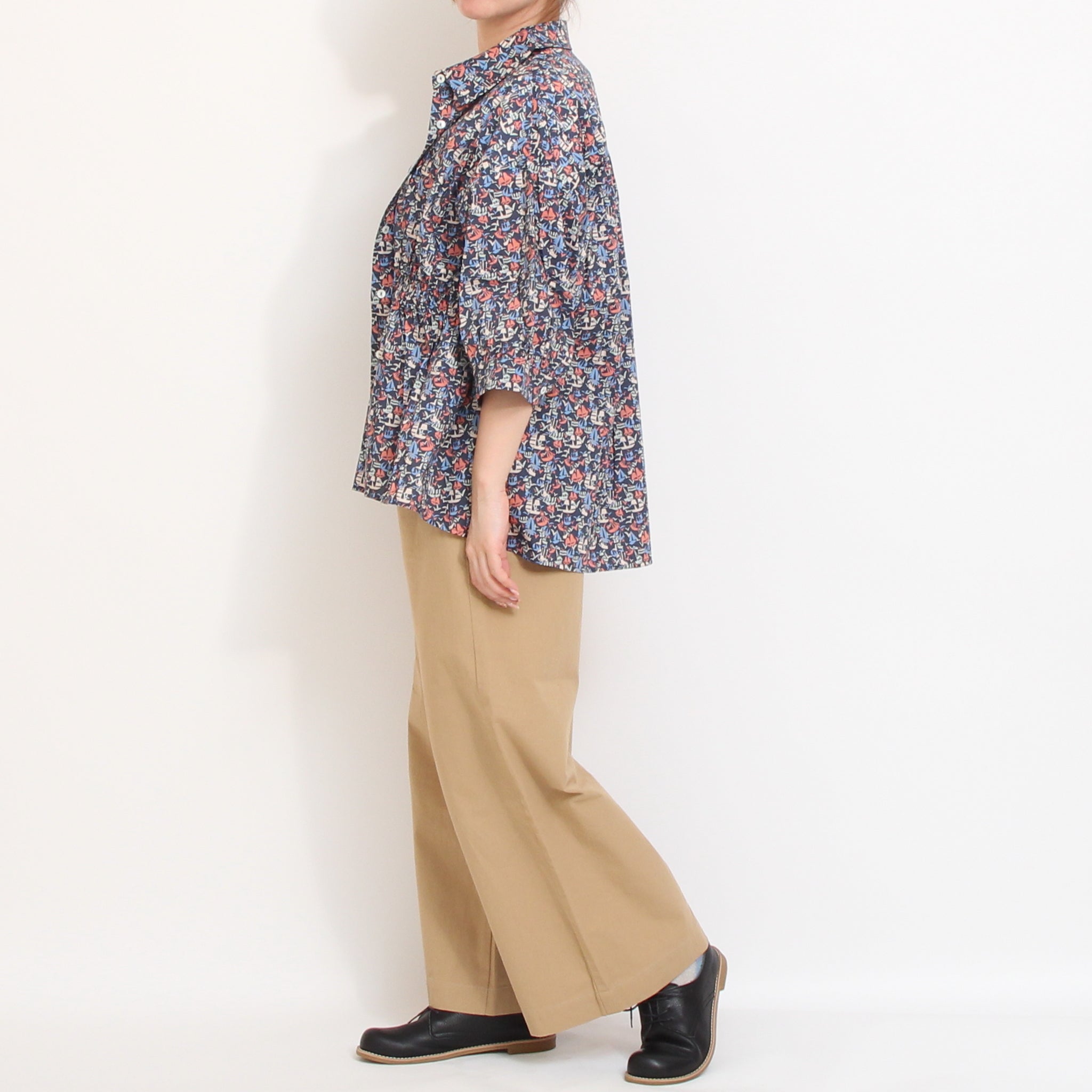 【20%OFF】【NAVY残り僅か】リバティ ウエストシャーリングシャツ(2605)