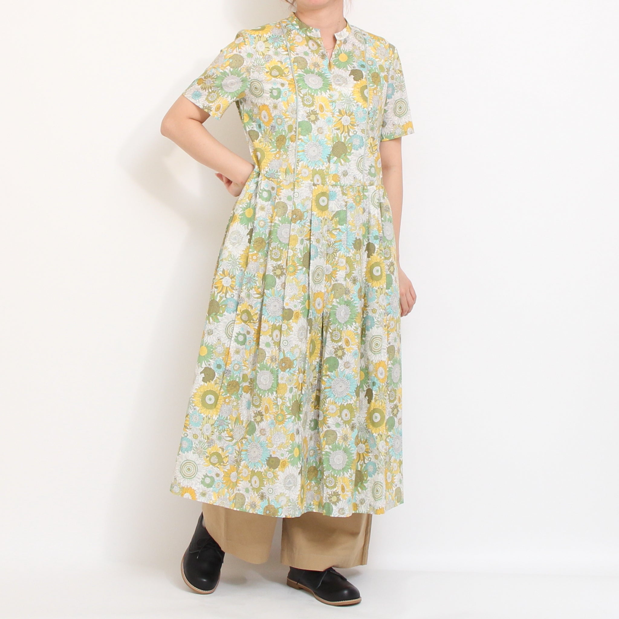 LIBERTY/半袖パイピング使いOP