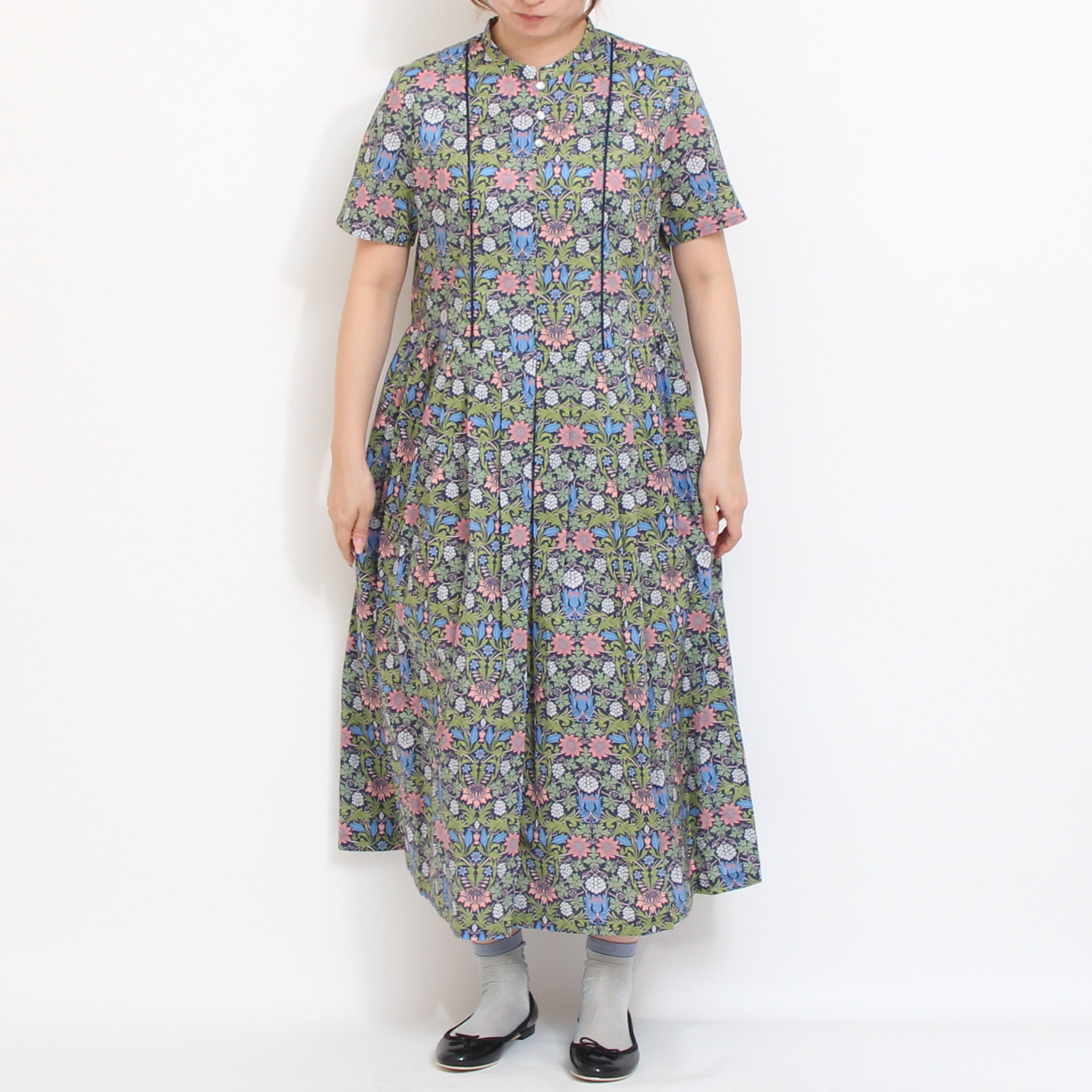 LIBERTY/半袖パイピング使いOP