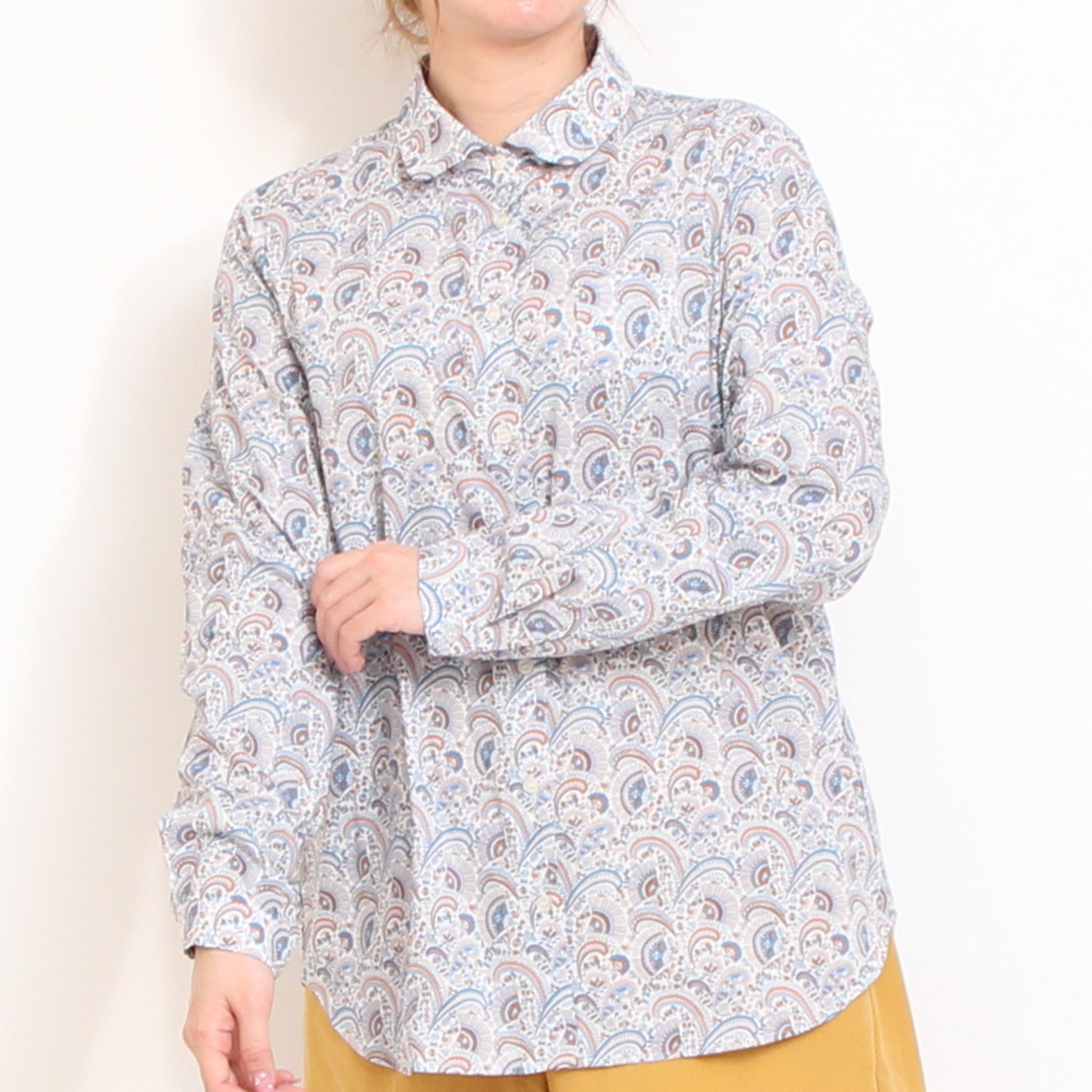【20%OFF】【LIME・BLUEのみ残り僅か】リバティポイントラウンドカラーシャツ(2603)