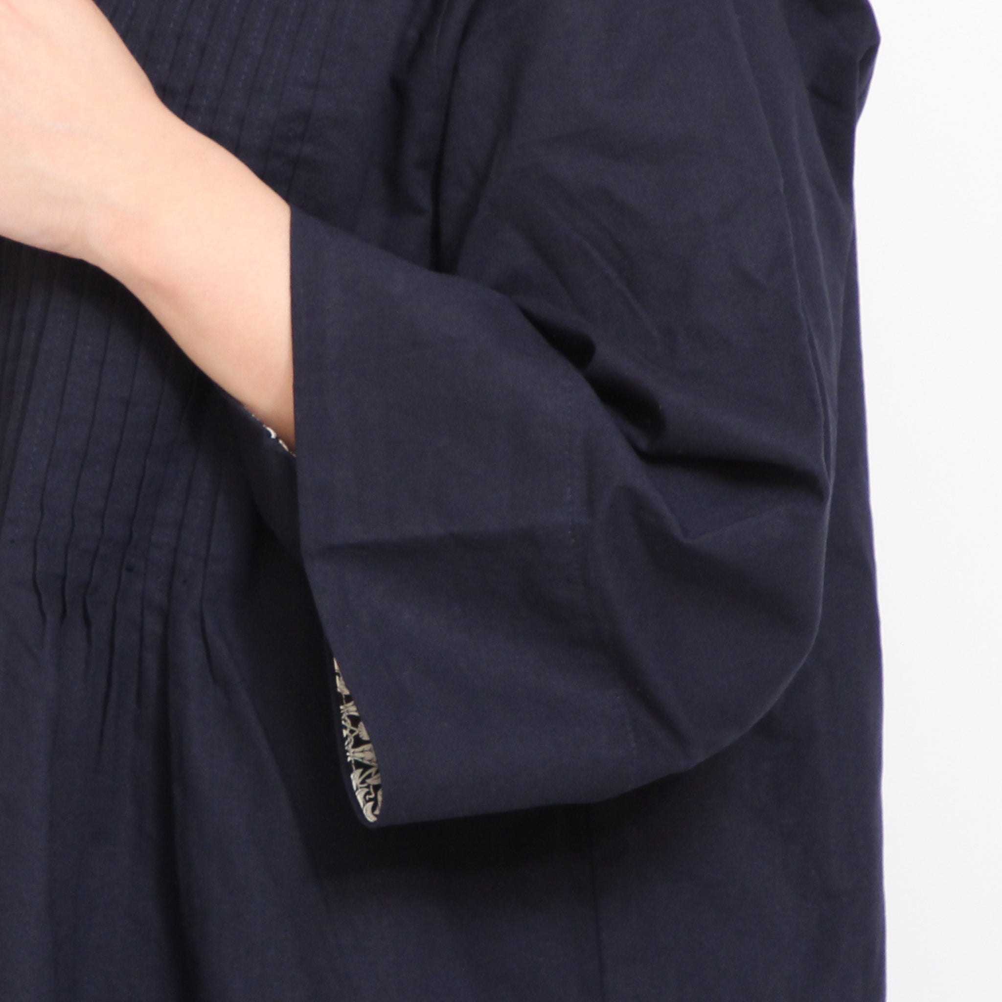 【30%OFF】【PURPLEのみ 残り僅か】sosotto LIBERTY使いフリルネックブラウス