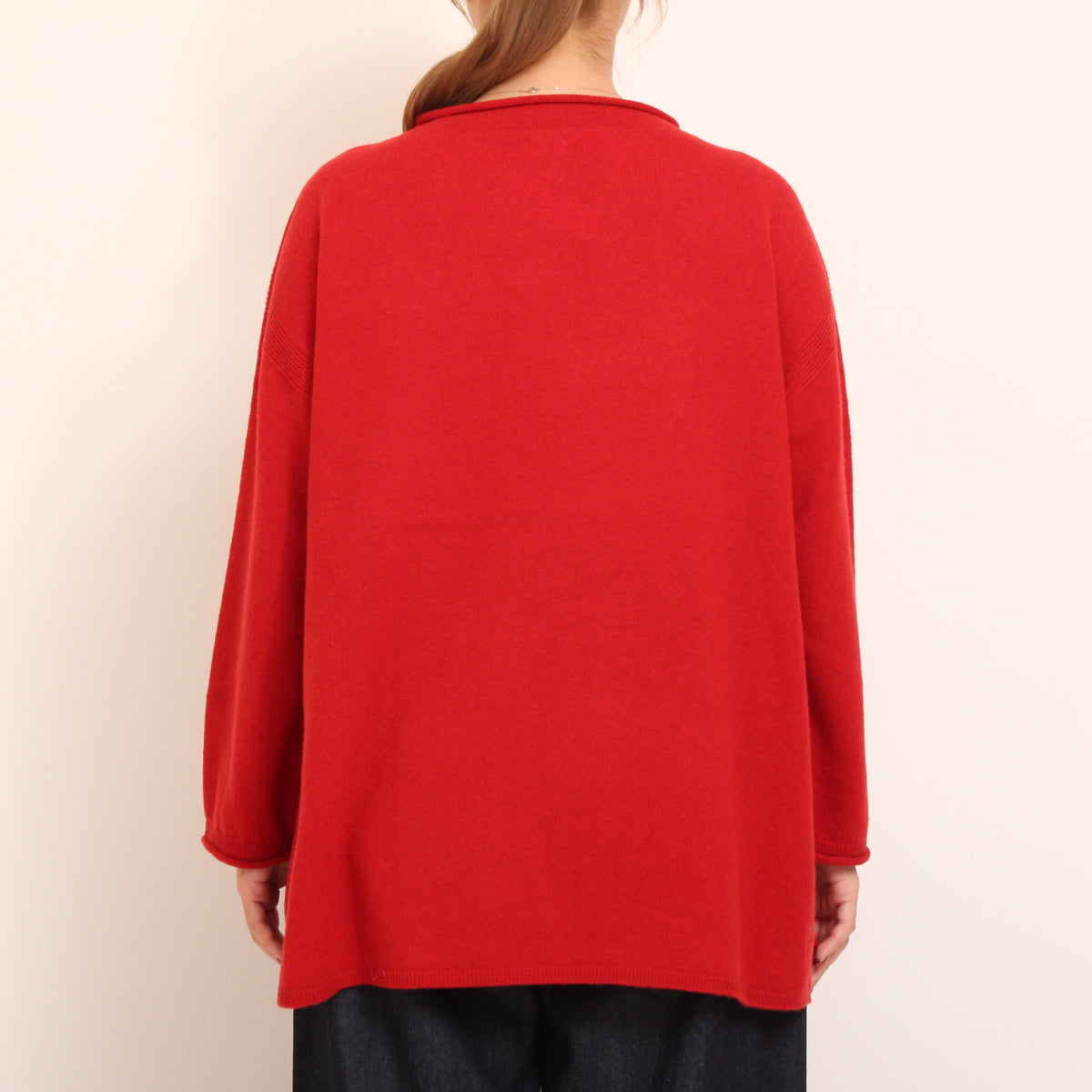 OTA KNITファインラムフレアープルオーバー