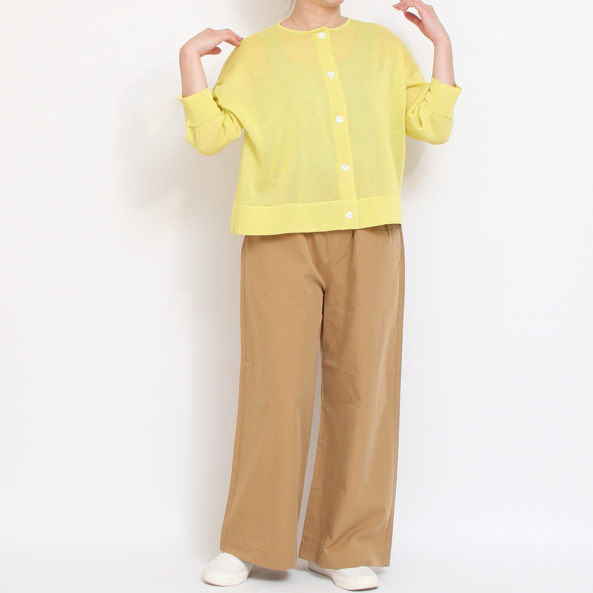 【残り僅か】【期間限定15%OFF】Pont de Chalonsコットンテンセルストレートパンツ(2602)