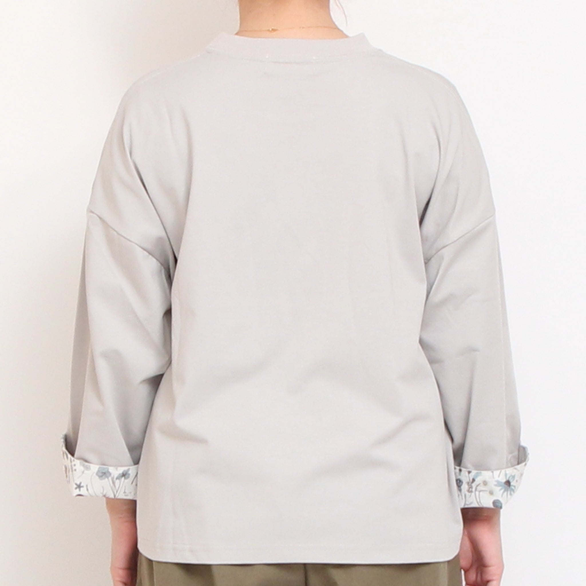 【RED・PURPLEラスト１点ずつ】sosotto袖裏LIBERTY8分袖Tシャツ