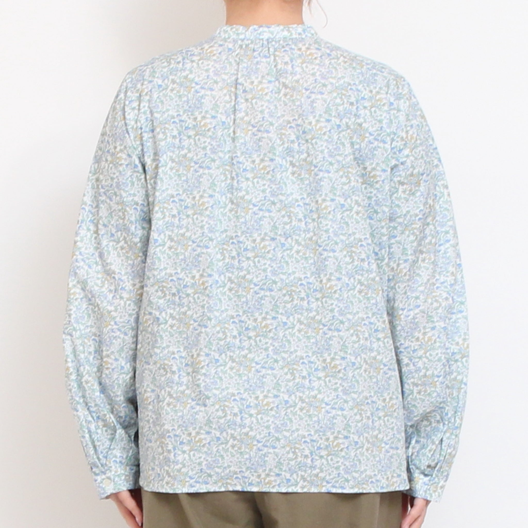 【30%OFF】【SAXラスト１点】リバティリボンボリュームスリーブシャツ2603