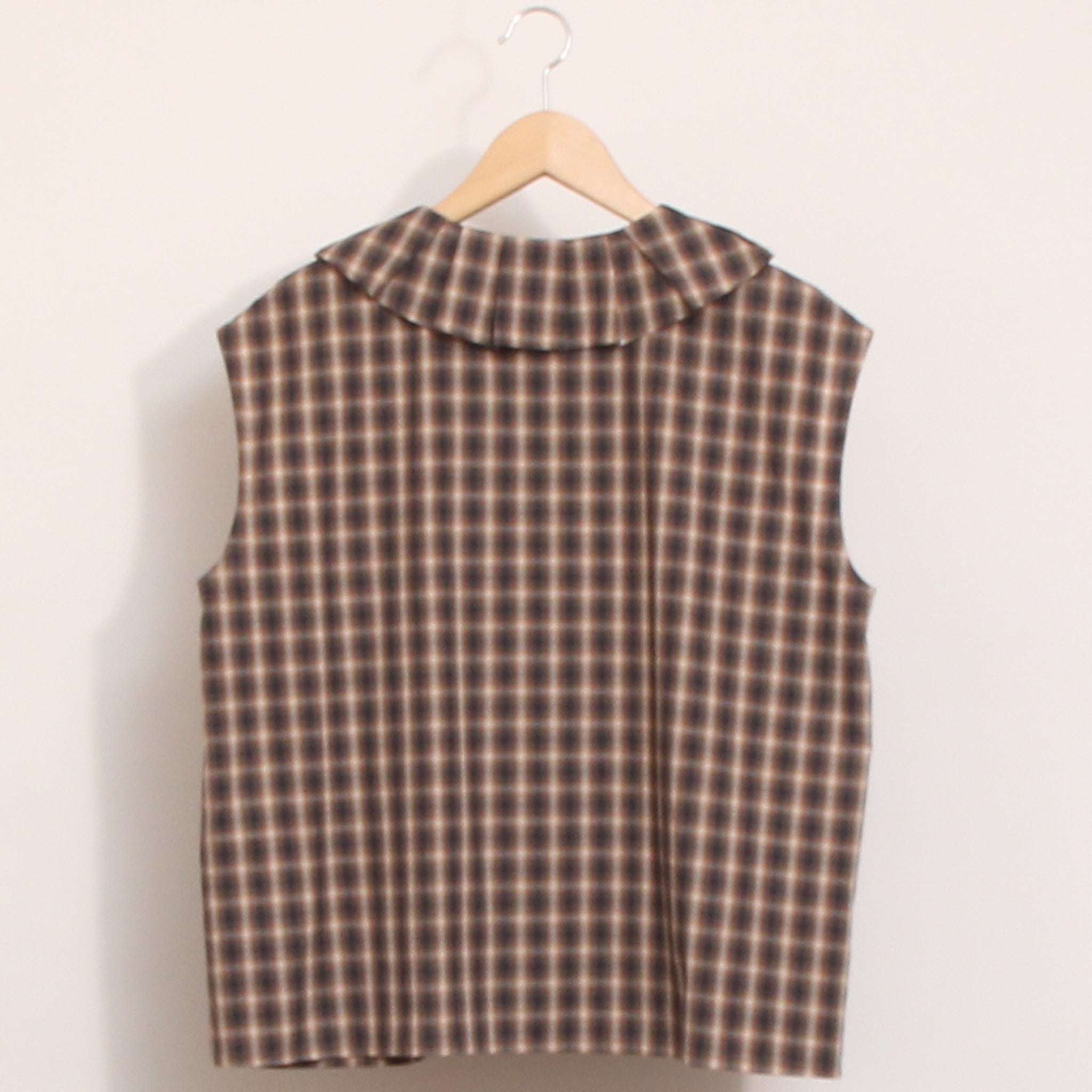 【30%OFF】【ラスト1点ずつ・本店限定商品】Vent d’ouestチェックフリルブラウス