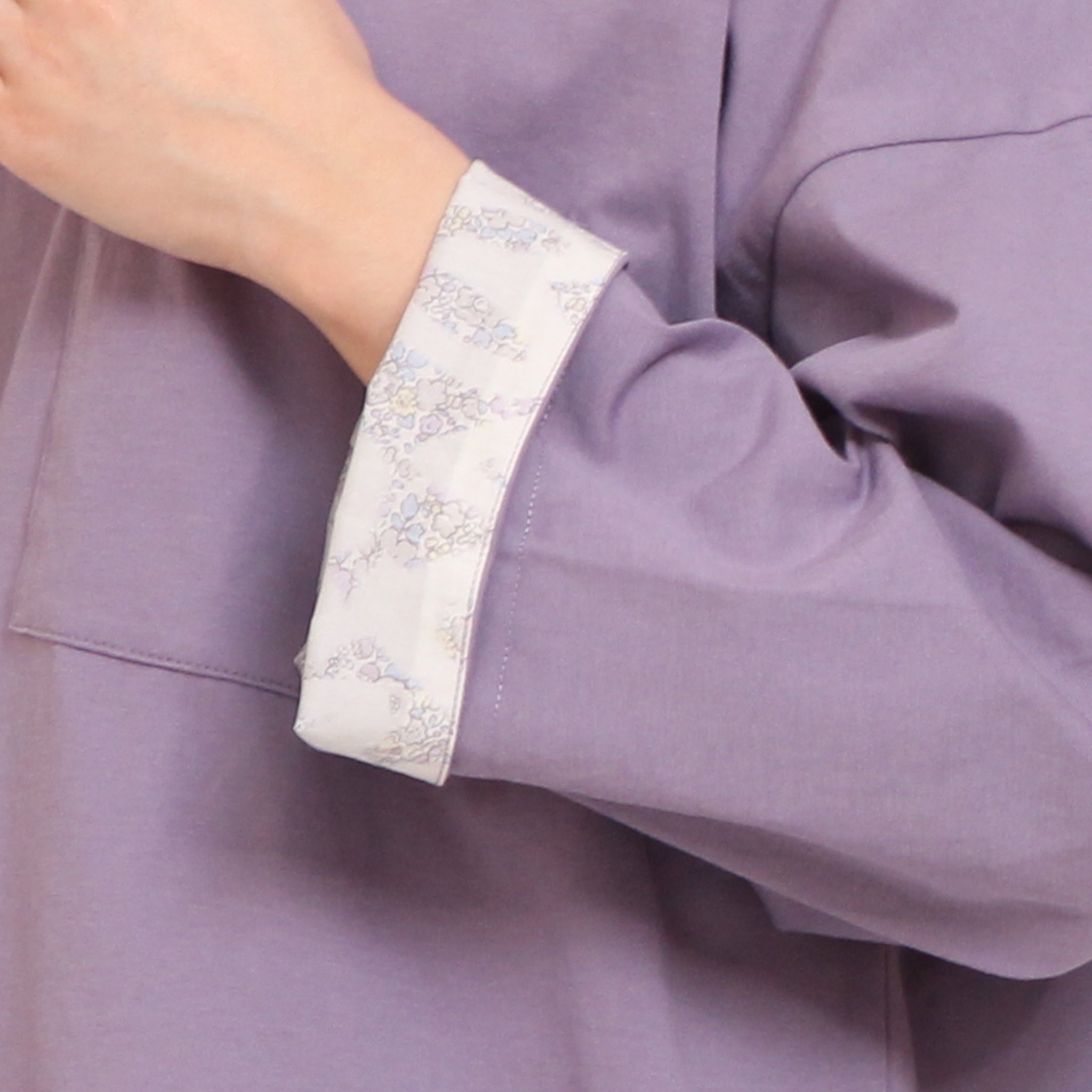 【RED・PURPLEラスト１点ずつ】sosotto袖裏LIBERTY8分袖Tシャツ